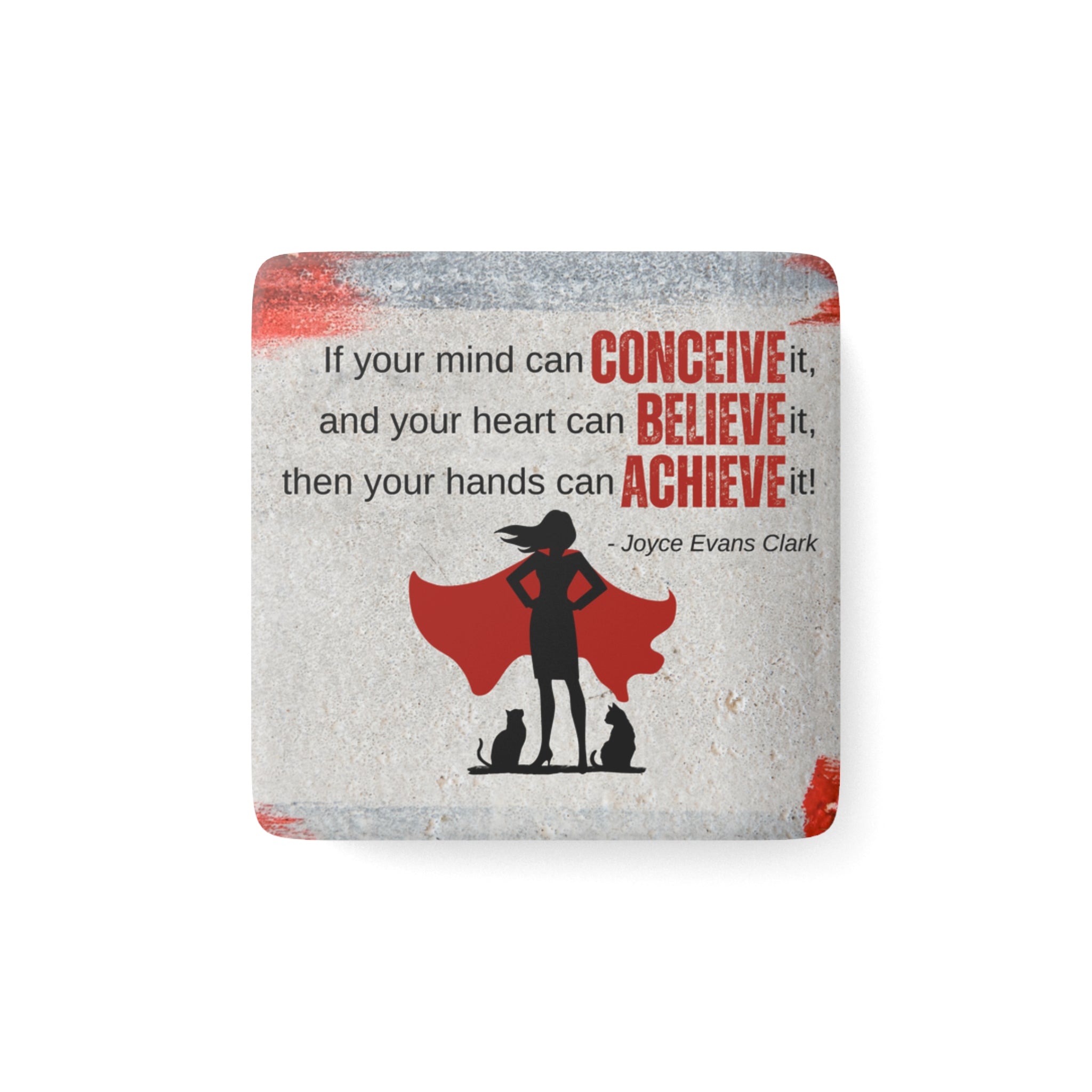 Photo depicting the ​Perception Porcelain Magnet, Square from EpiAl's Shop.
