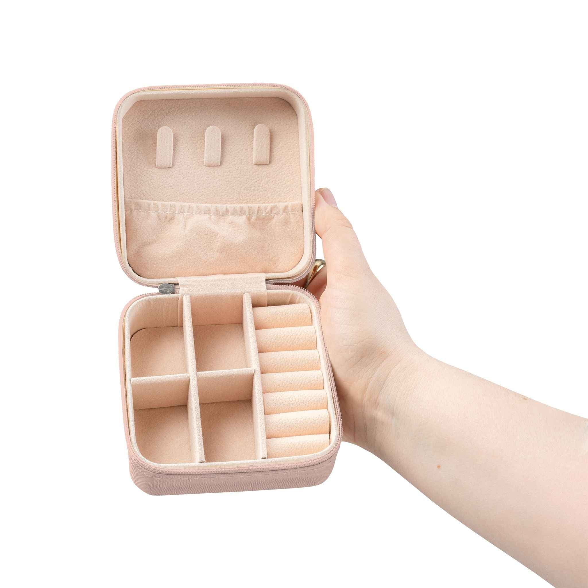 Still Here Jewelry Travel Case – Compact Blush Organizer