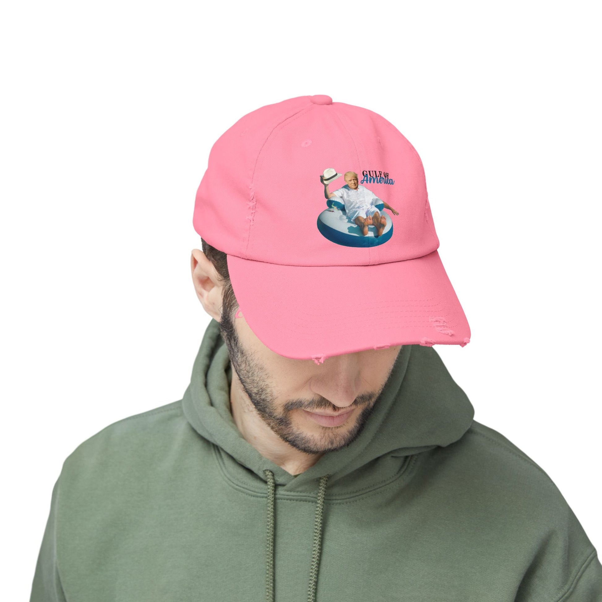 Trump Gulf of America Unisex Distressed Cap Printify