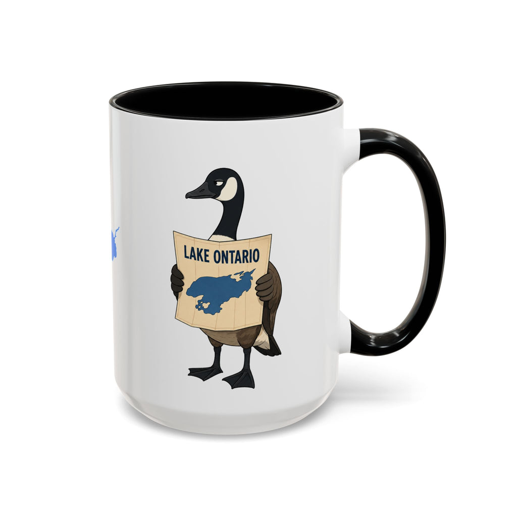 Lake Ontario vs. Lake America Goose & Eagle Coffee Mug | Great Lake Renaming Humor
