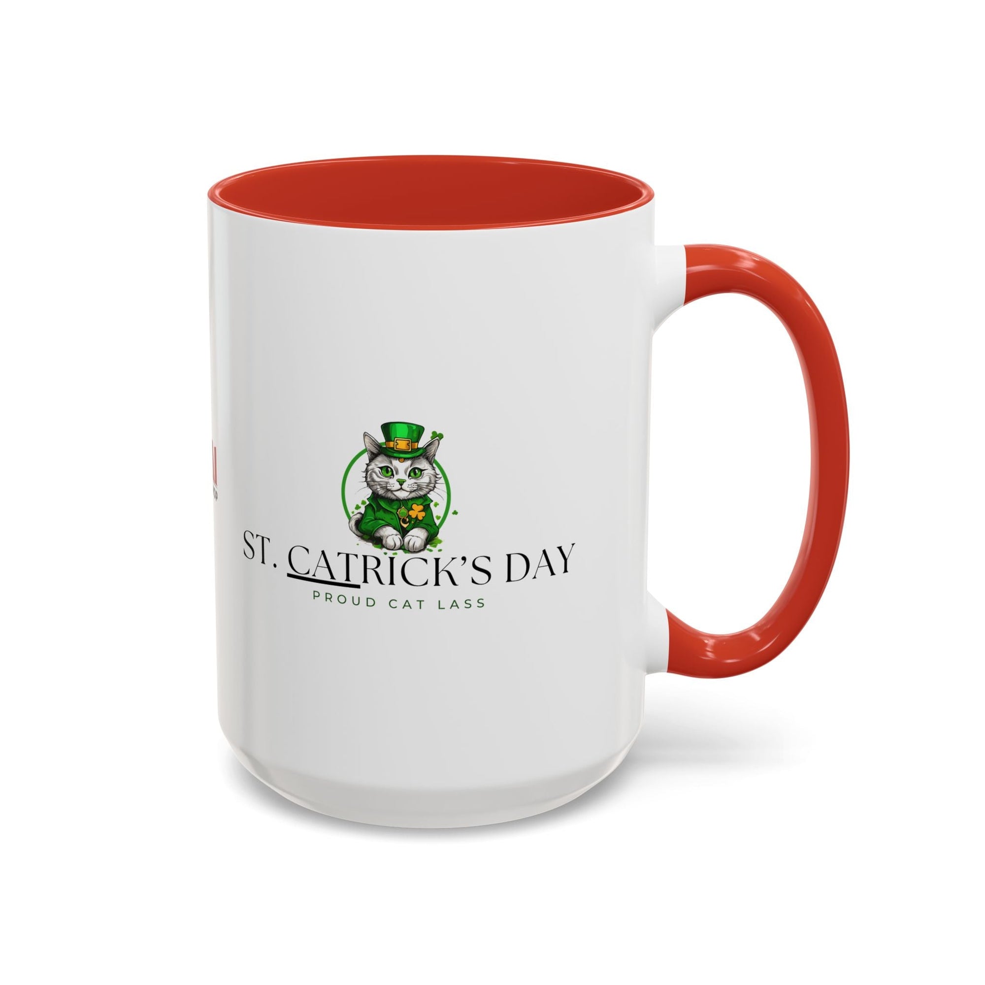 St. Patrick's Day Cat Coffee Mug - Proud Cat Lass Design Printify