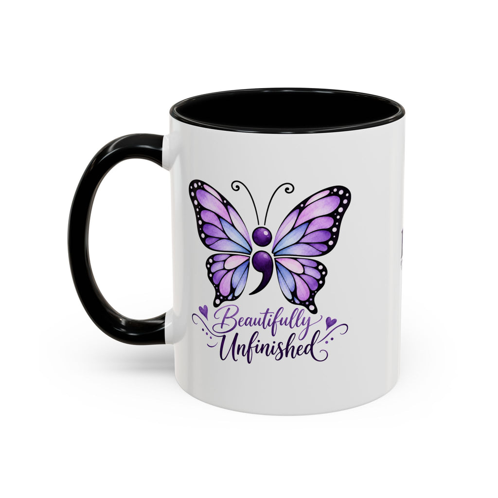 Beautifully Unfinished Semicolon Suicide Awareness Mug