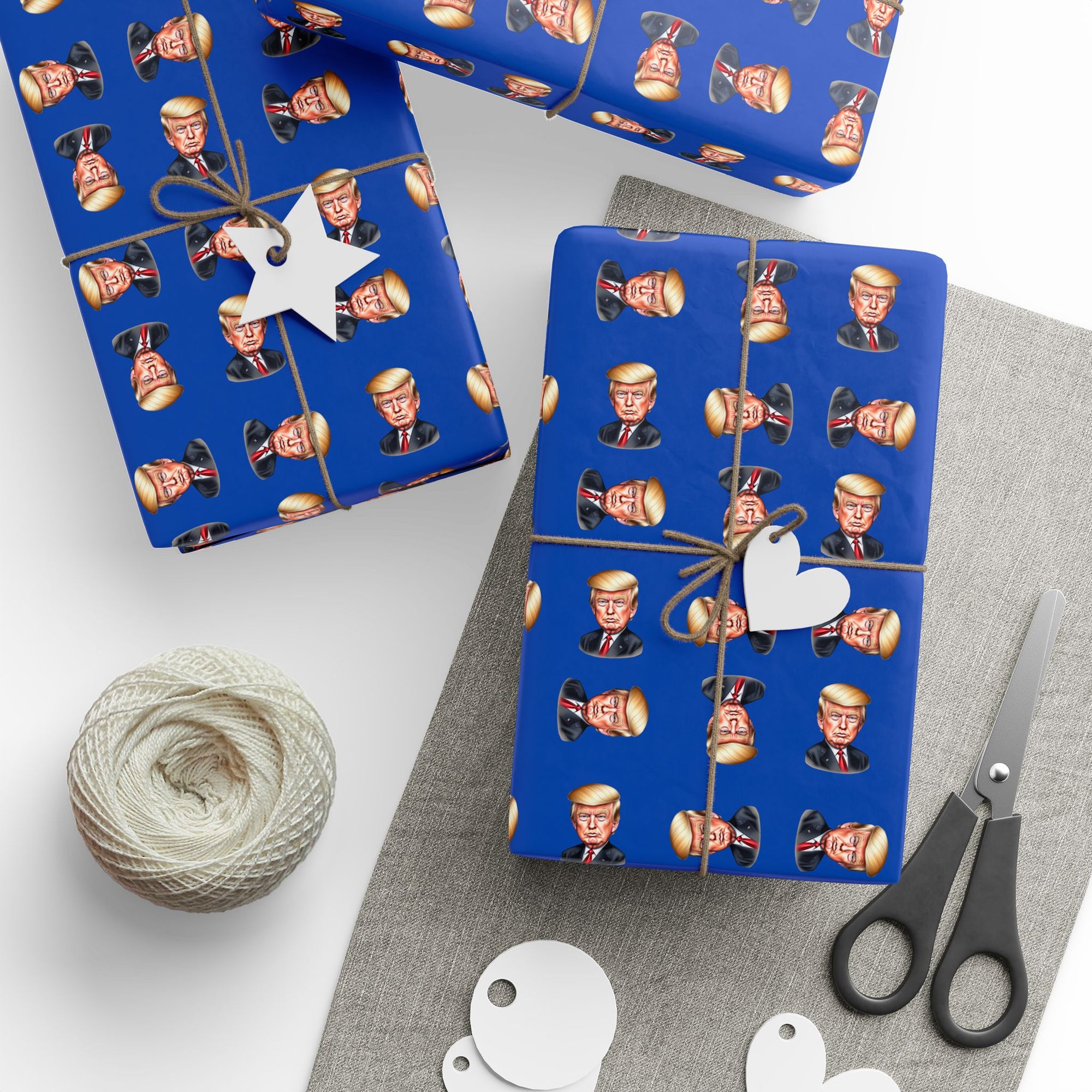 Colorful Trump Face Gift Wrap Paper for All Occasions