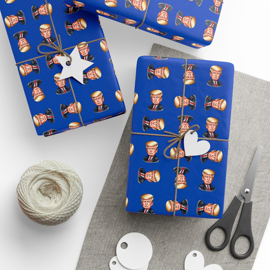Colorful Trump Face Gift Wrap Paper for All Occasions