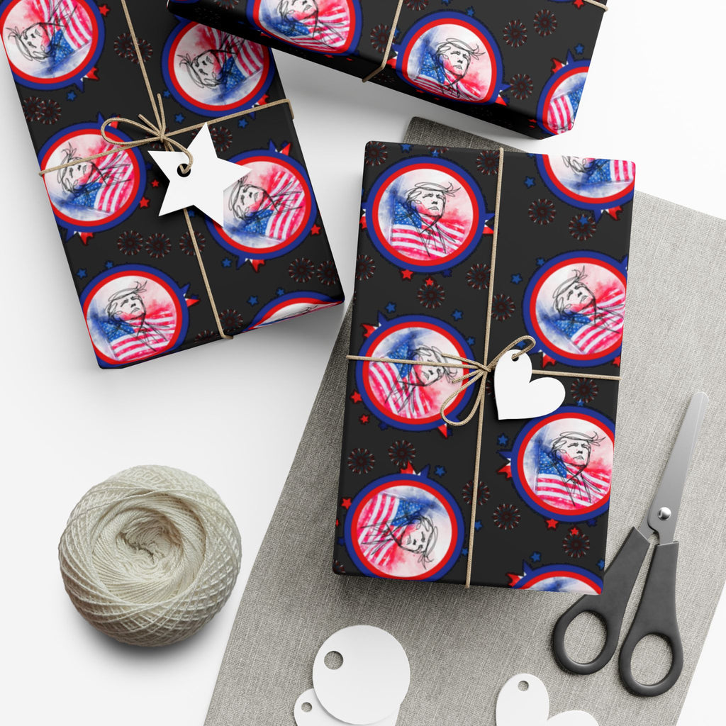 Draw Your Own Conclusions All-Occasion Gift Wrap – Patriotic Satire Wrapping Paper