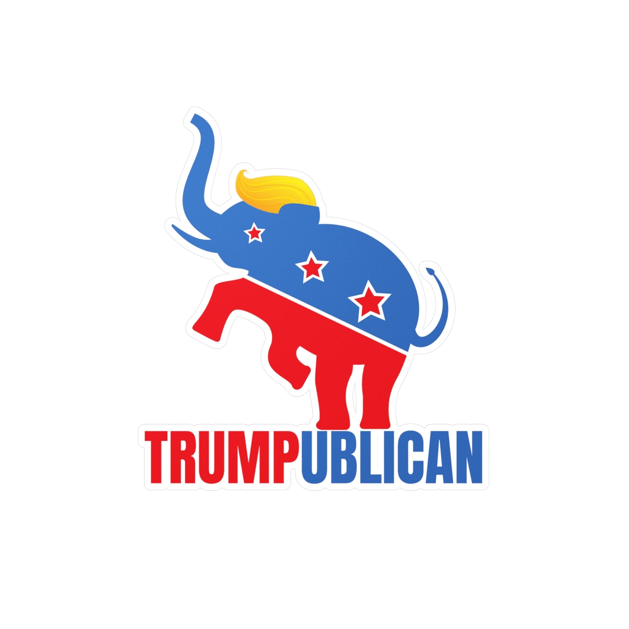 Trumpublican Elephant Vinyl Decal - Funny Political Sticker for Car, Laptop, or Home Printify