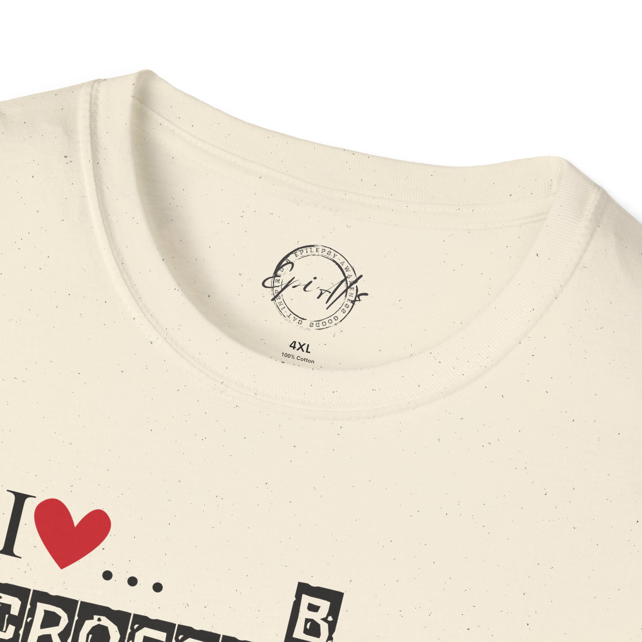 Photo depicting the ​Crosswords and Cats Unisex Softstyle T-Shirt from EpiAl's Shop.