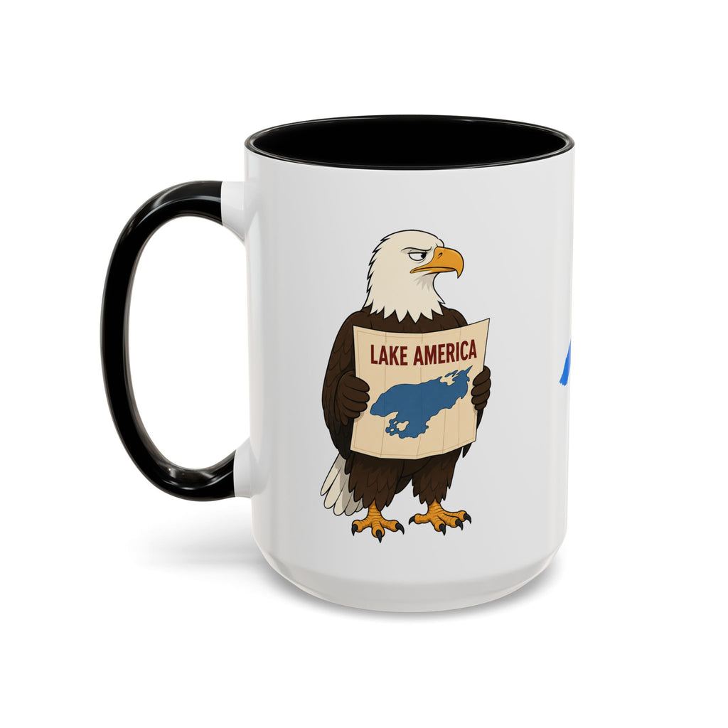 Lake Ontario vs. Lake America Goose & Eagle Coffee Mug | Great Lake Renaming Humor