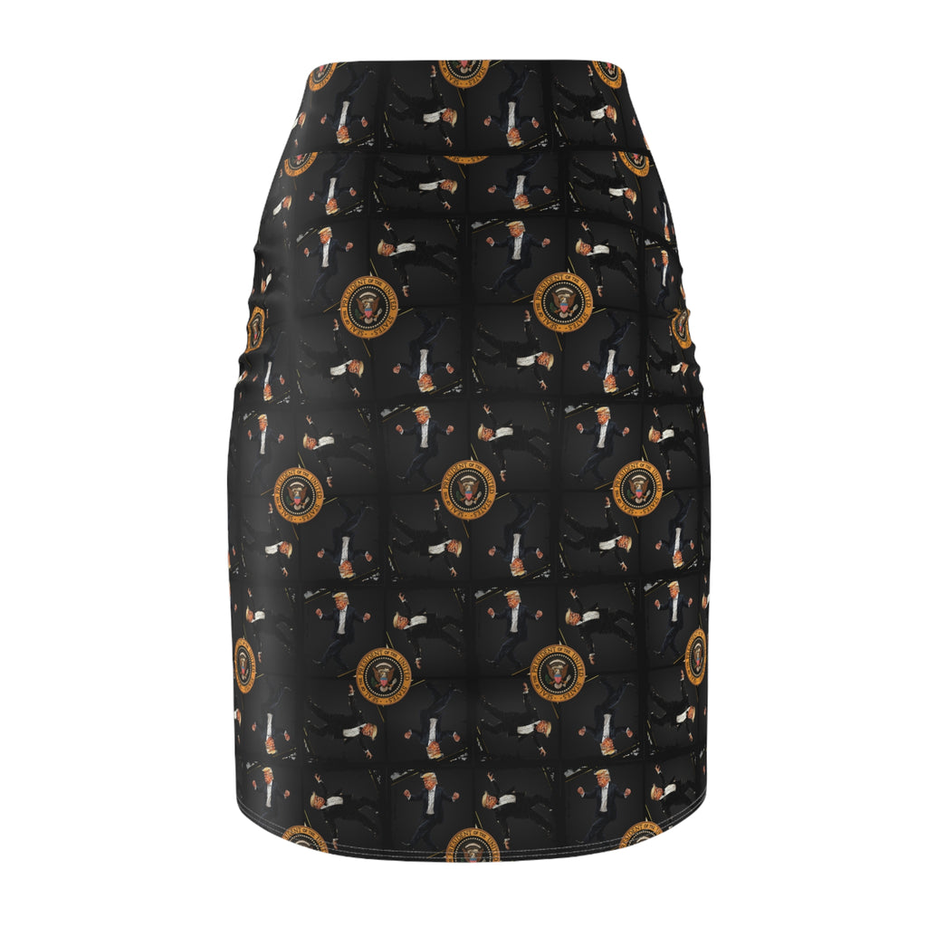 Stylish Dancing Trump Women's Pencil Skirt
