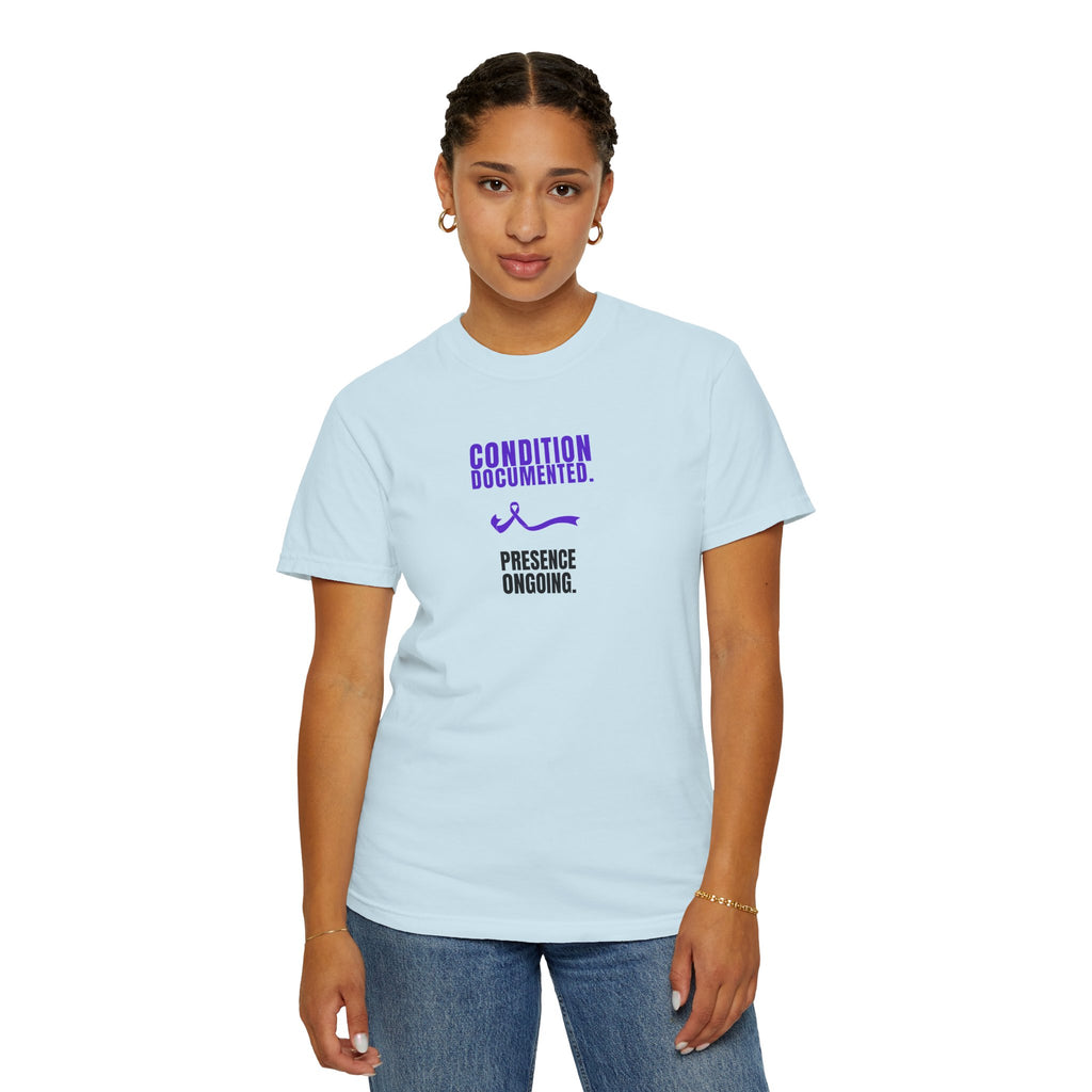 Condition Documented. Presence Ongoing. – Epilepsy Awareness T-Shirt