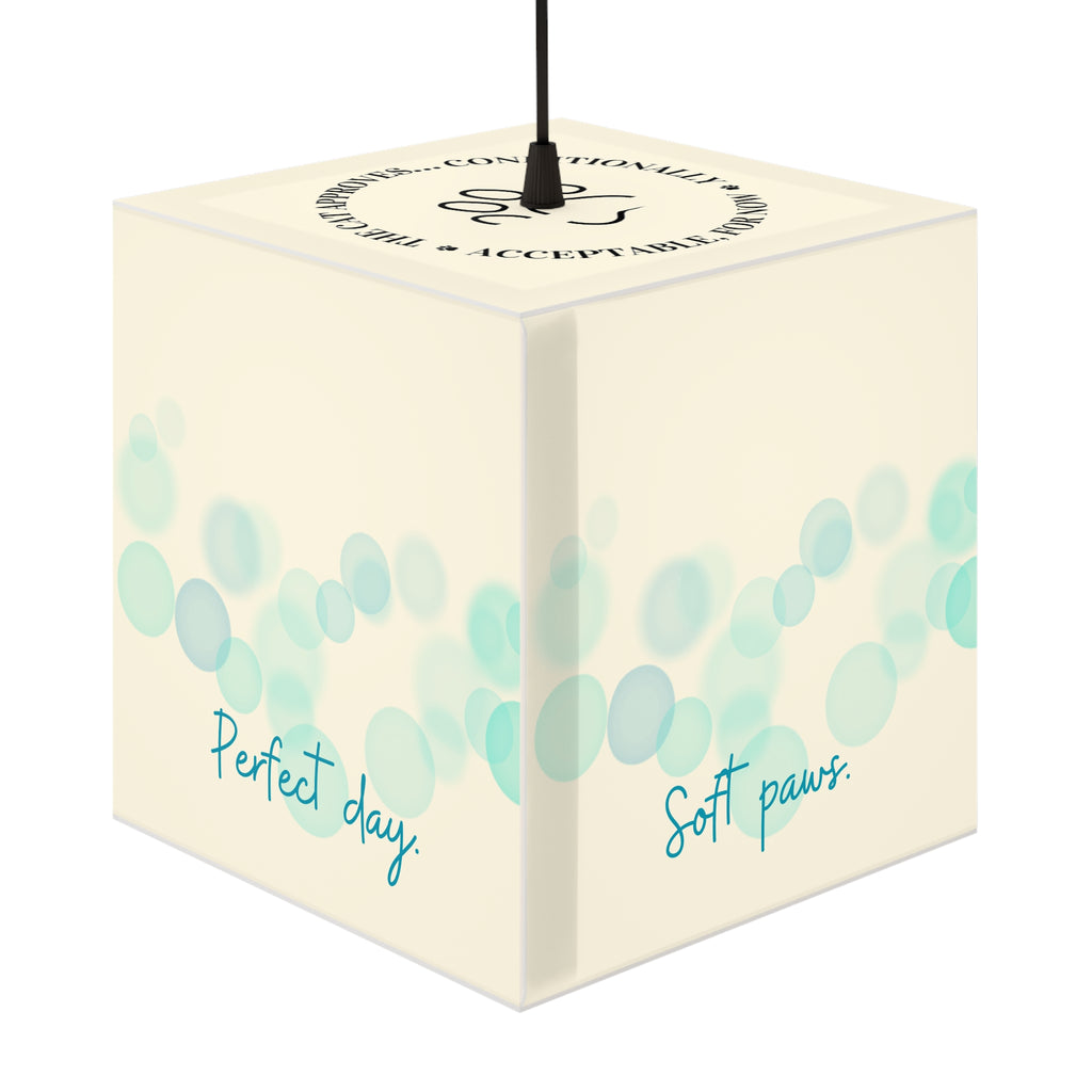Soft Paws Perfect Day Cat Cube Lamp – Cozy Cat Lover Accent Light
