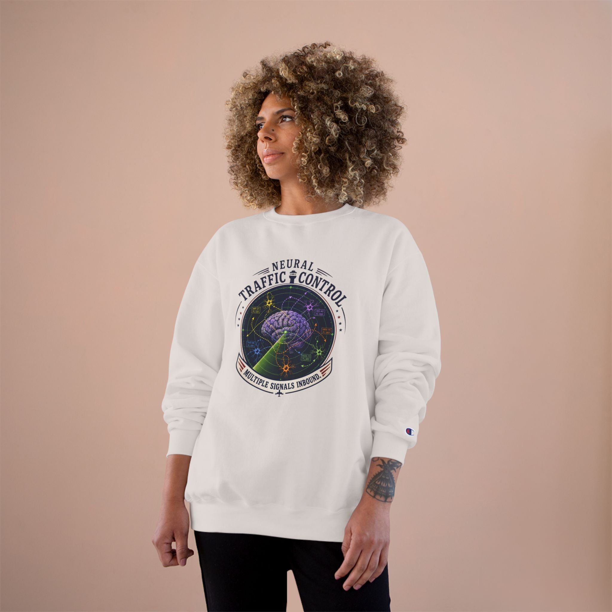 Neural Traffic Control Champion Sweatshirt | Brain Radar Crewneck