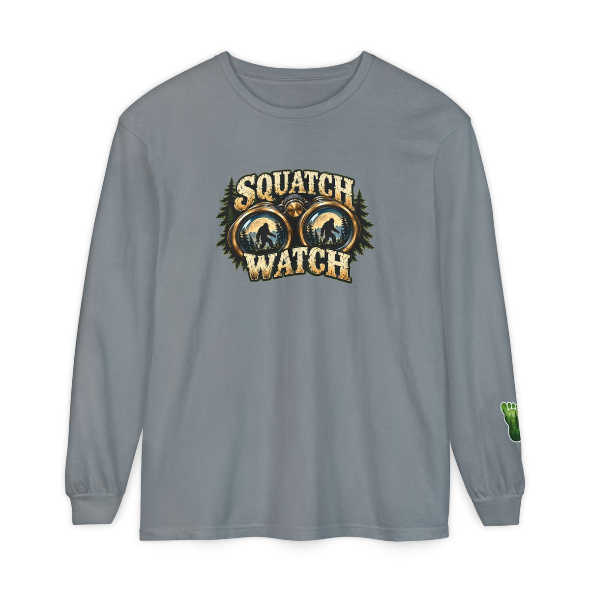 Squatch Watch Bigfoot Long Sleeve Shirt | Sasquatch Graphic Tee
