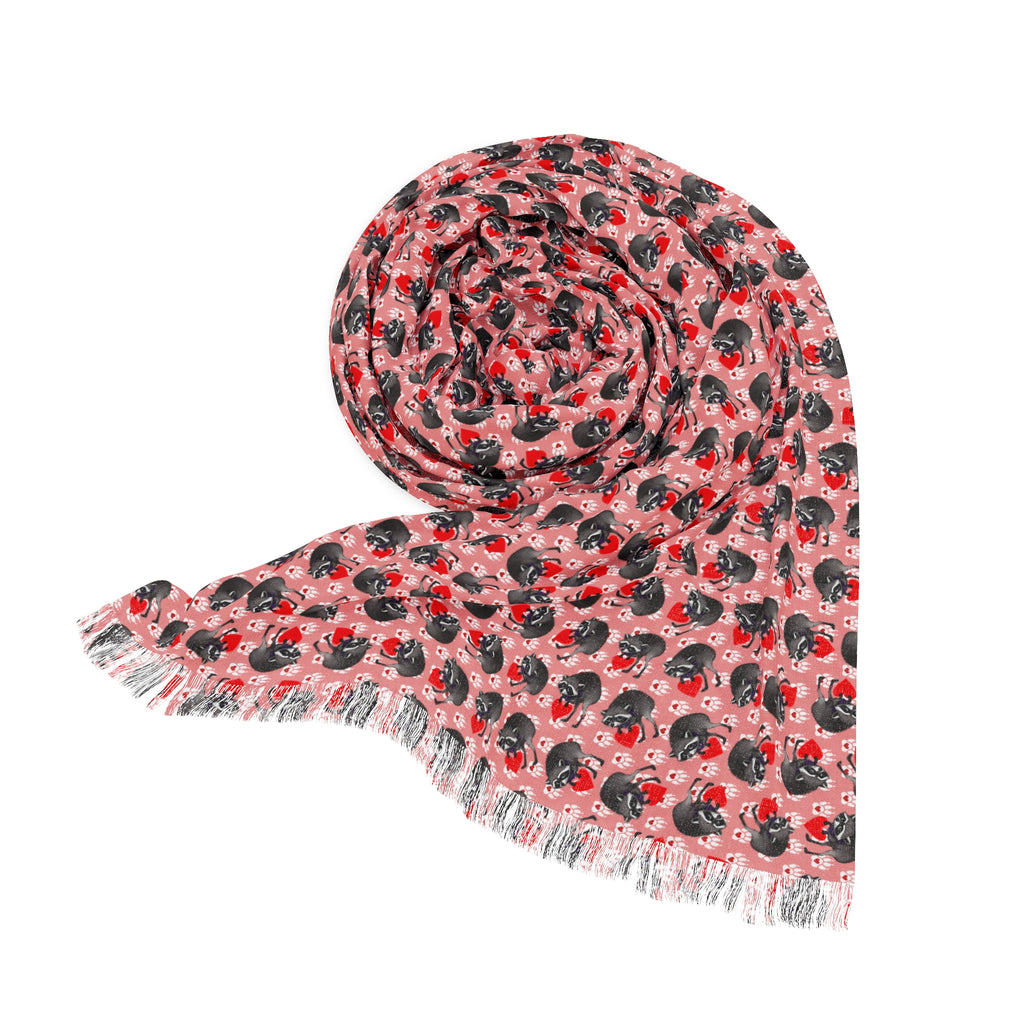 Jimothy the Raccoon Lightweight Scarf | Hearts & Paw Prints