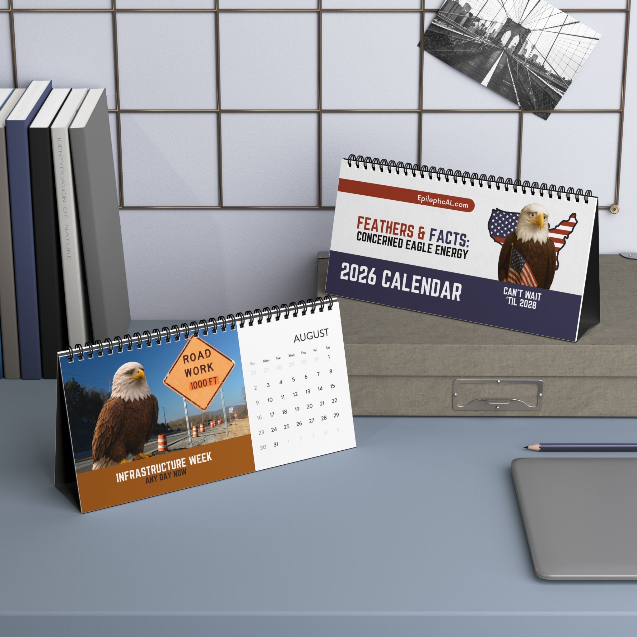 Feathers & Facts: Concerned Eagle Energy – 2026 Desk Calendar