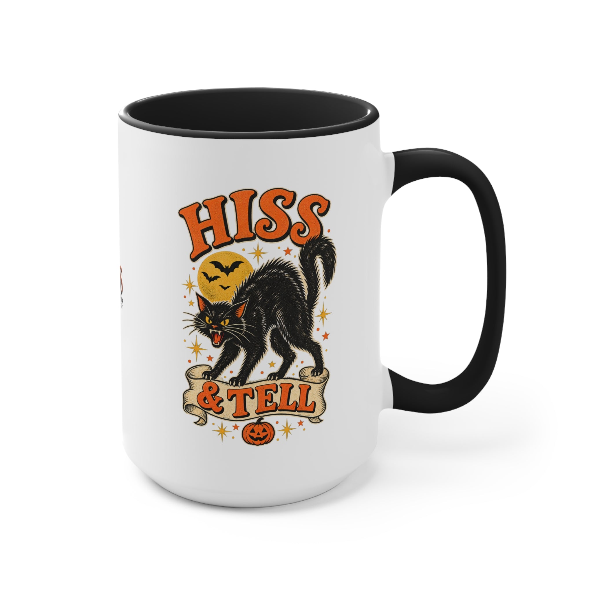 Hiss & Tell Halloween Black Cat Accent Mug