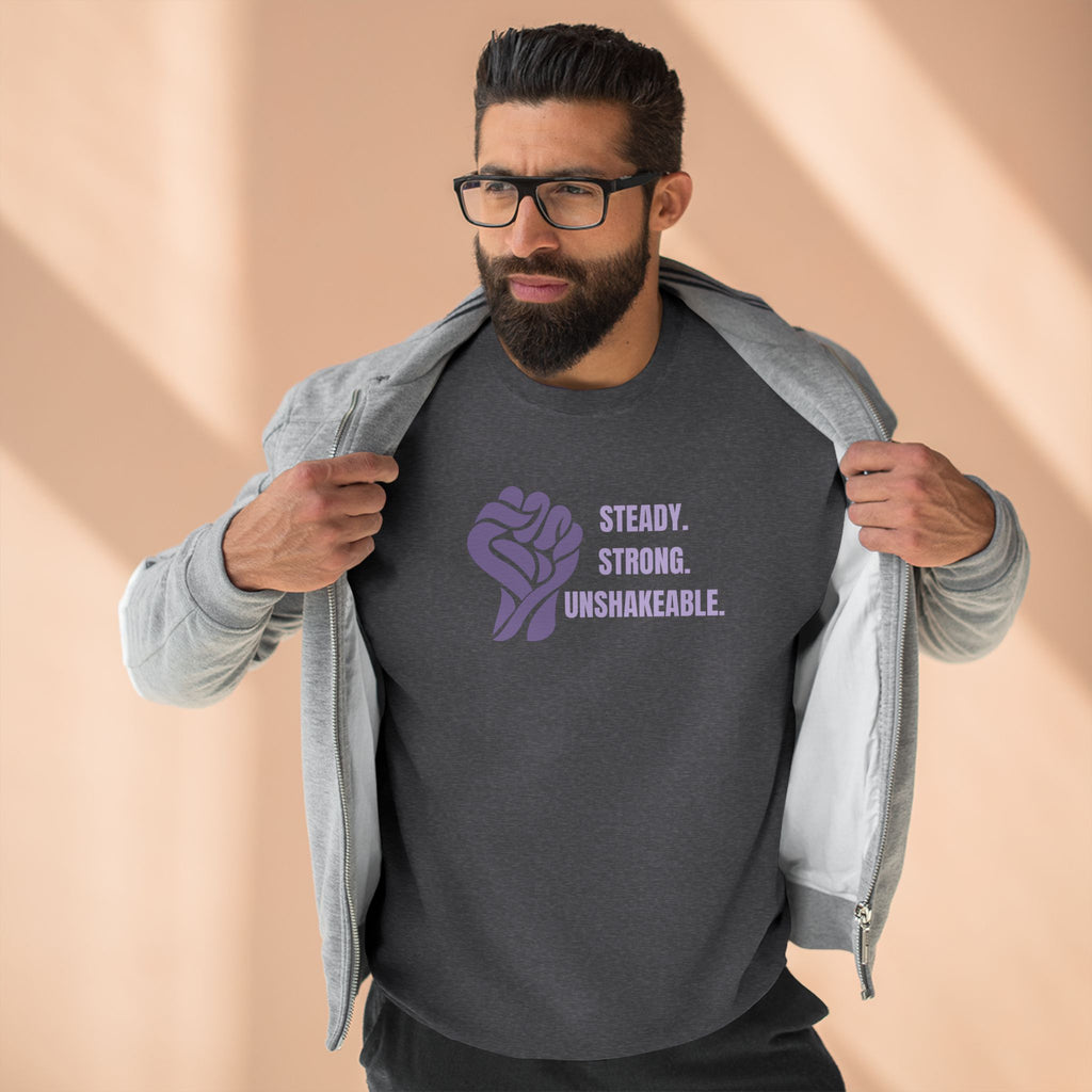 Steady. Strong. Unshakeable. — Epilepsy Awareness Sweatshirt
