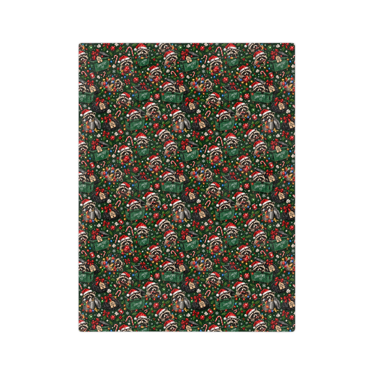 Jimothy’s Merry Trashmas Velveteen Plush Blanket