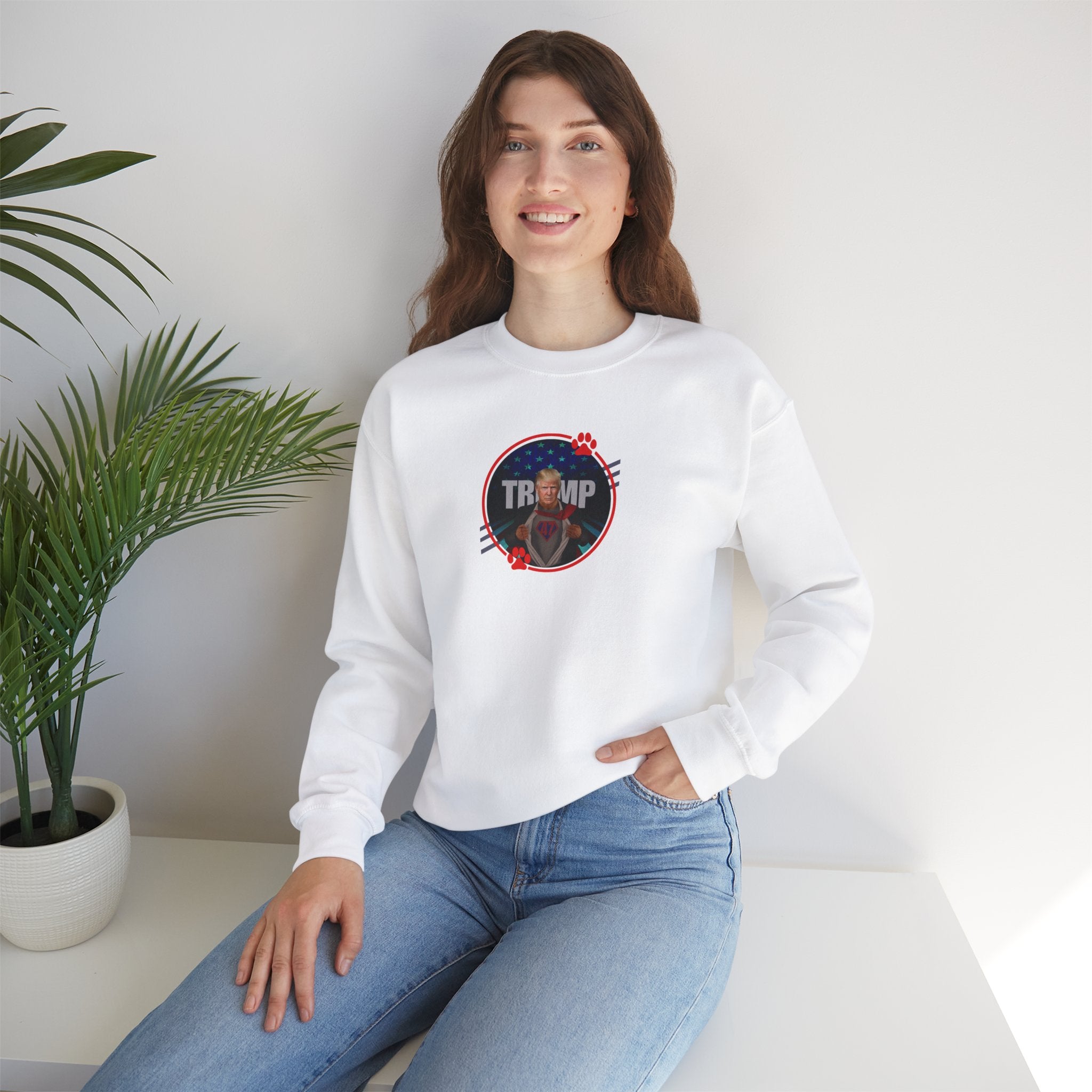 Photo depicting the ​Trump 47 Unisex Heavy Blend™ Crewneck Sweatshirt from EpiAl's Shop.