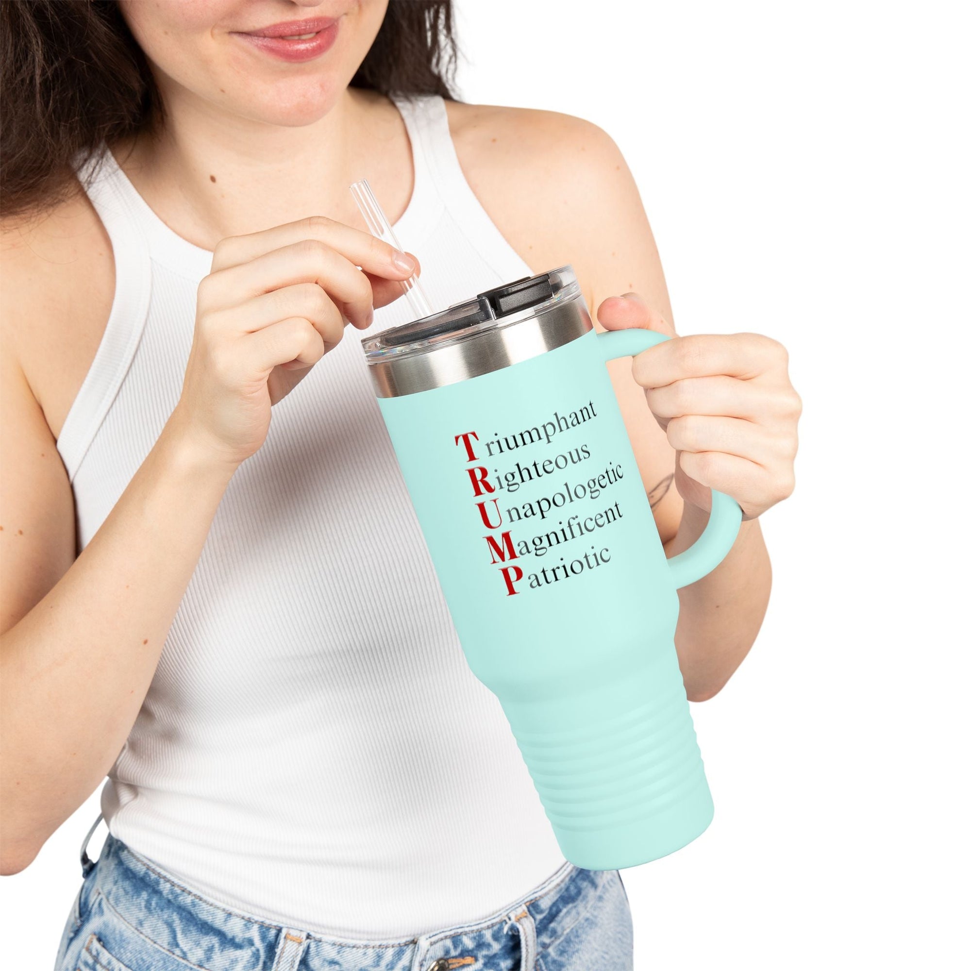 Pro-Trump Acronym 40oz Travel Mug Printify