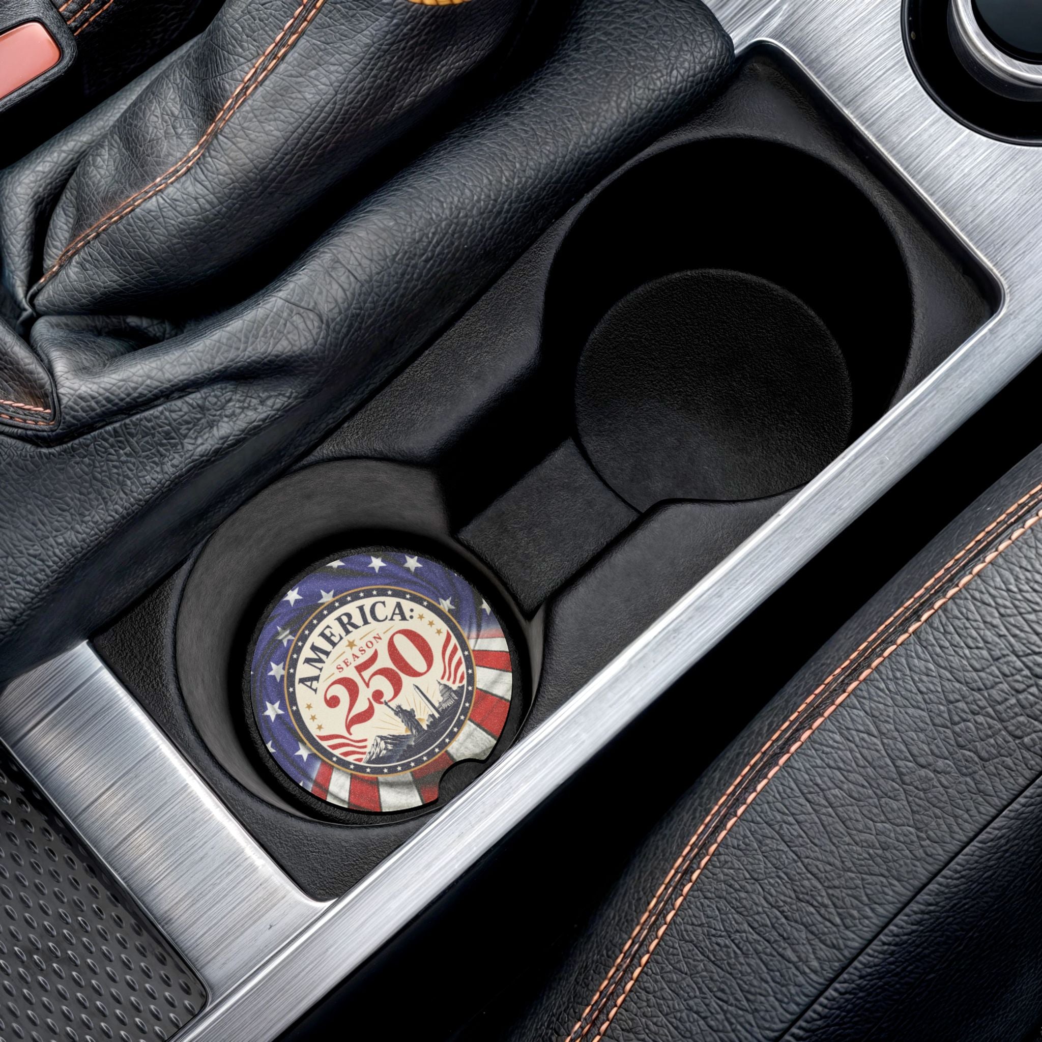 America Season 250 Soapstone Car Coasters
