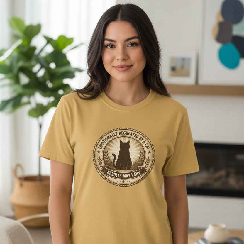 Emotionally Regulated by a Cat T-Shirt