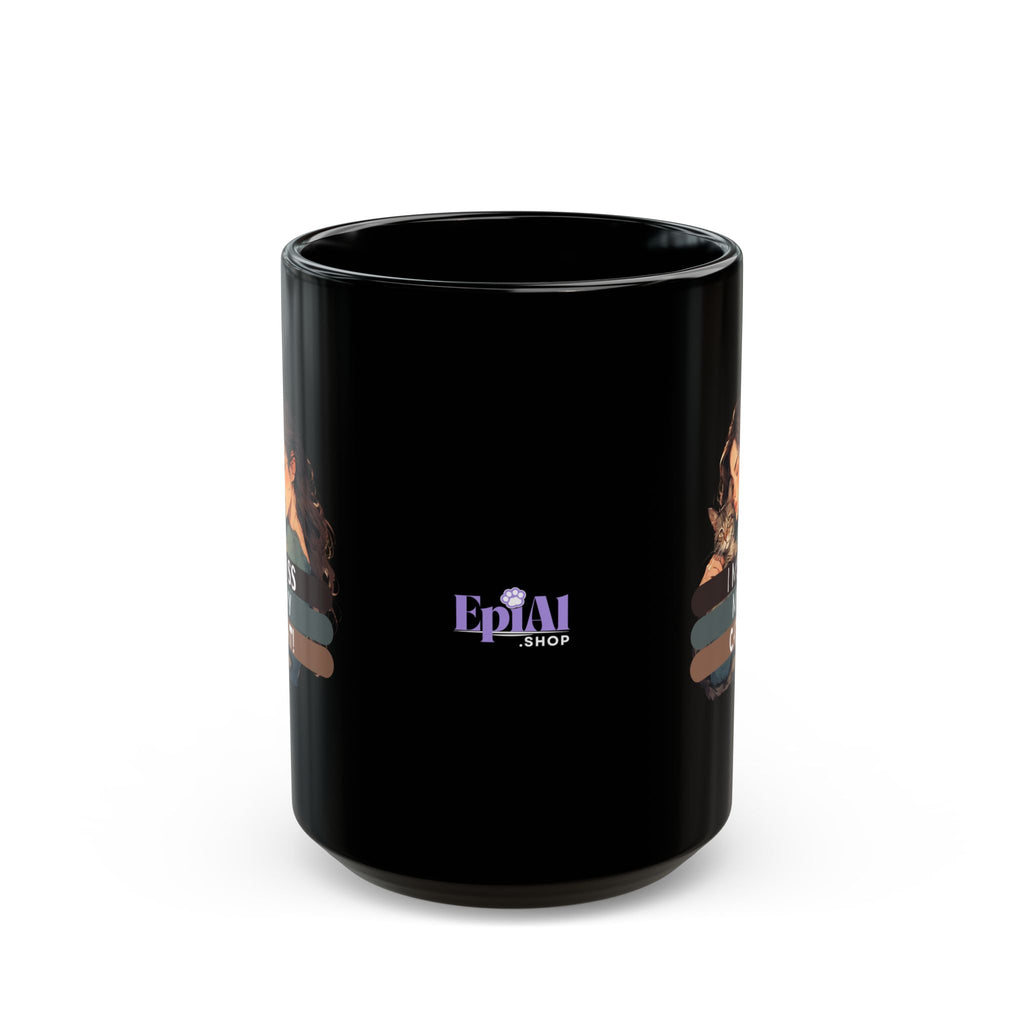 I Miss My Cat Black Mug