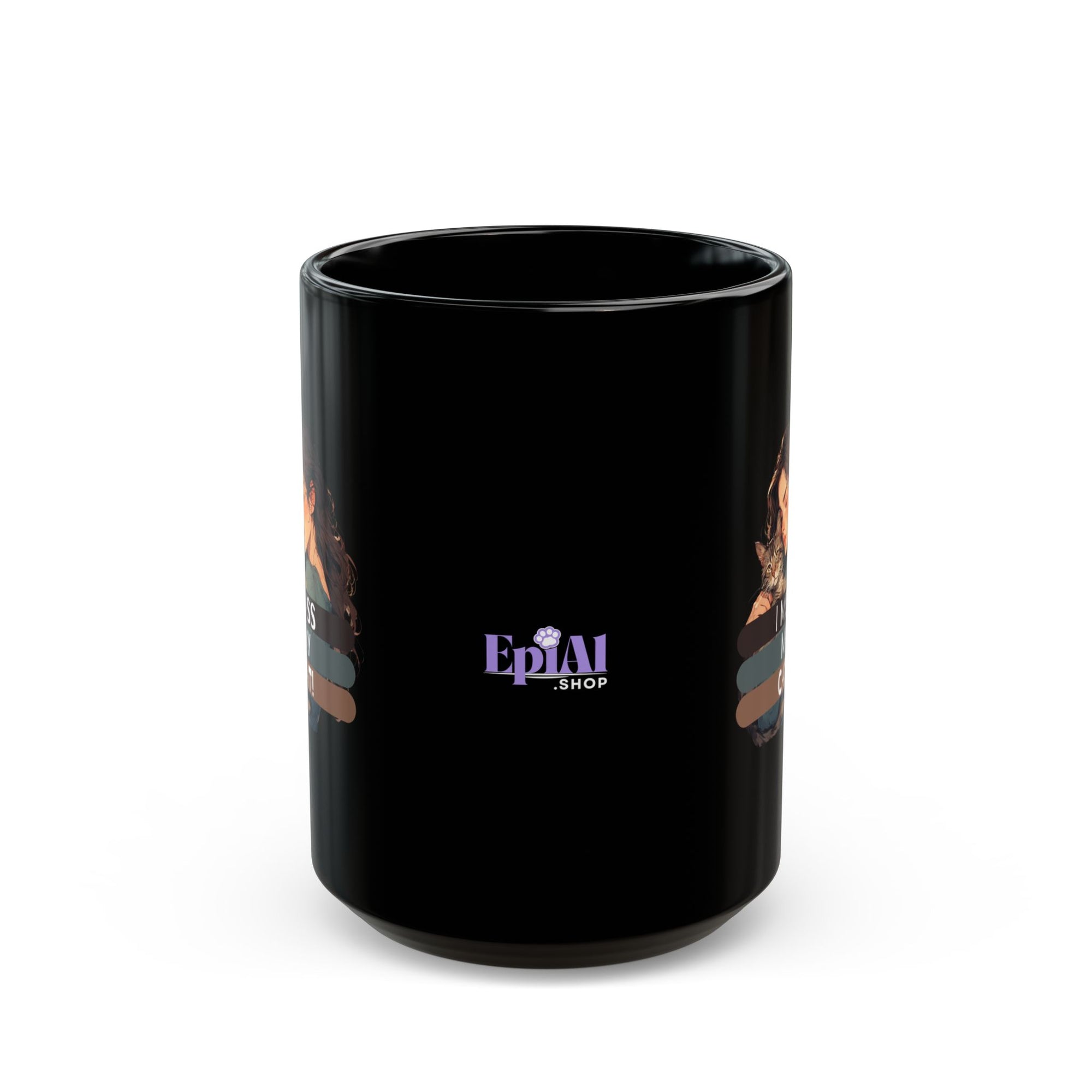 I Miss My Cat Black Mug