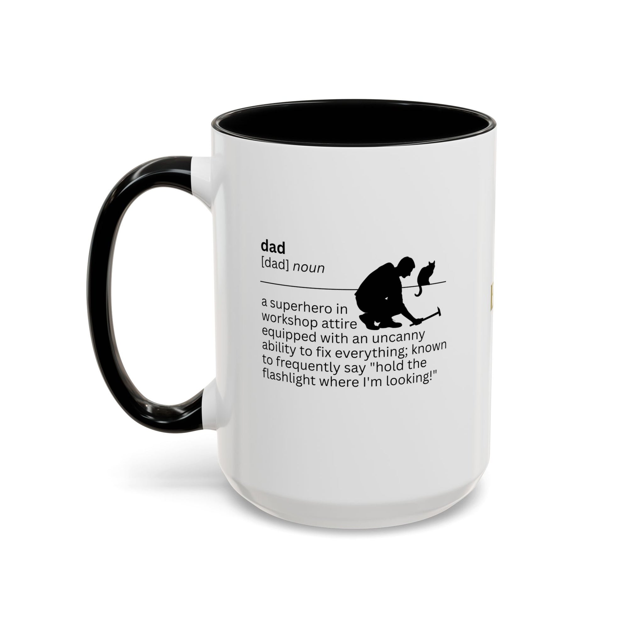 Dad Flashlight Accent Coffee Mug - Perfect Gift for Dads