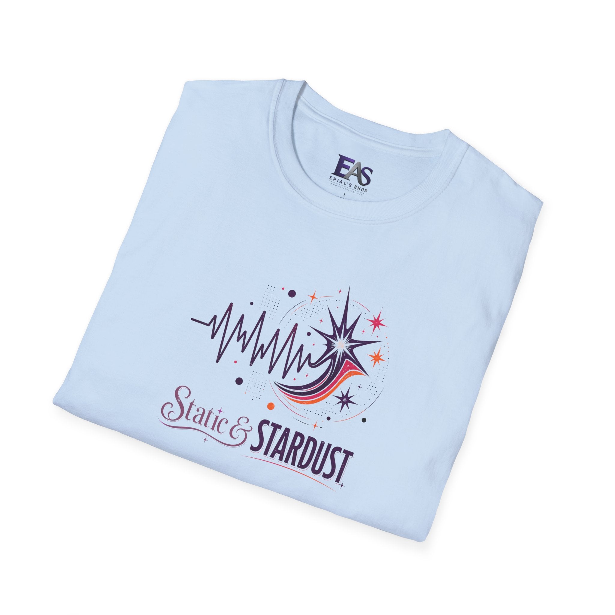 Static & Stardust Retro Epilepsy Awareness T-Shirt | Abstract Brainwave Tee