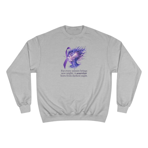 Photo depicting the ​A Warrior is Born Champion Sweatshirt from EpiAl's Shop.