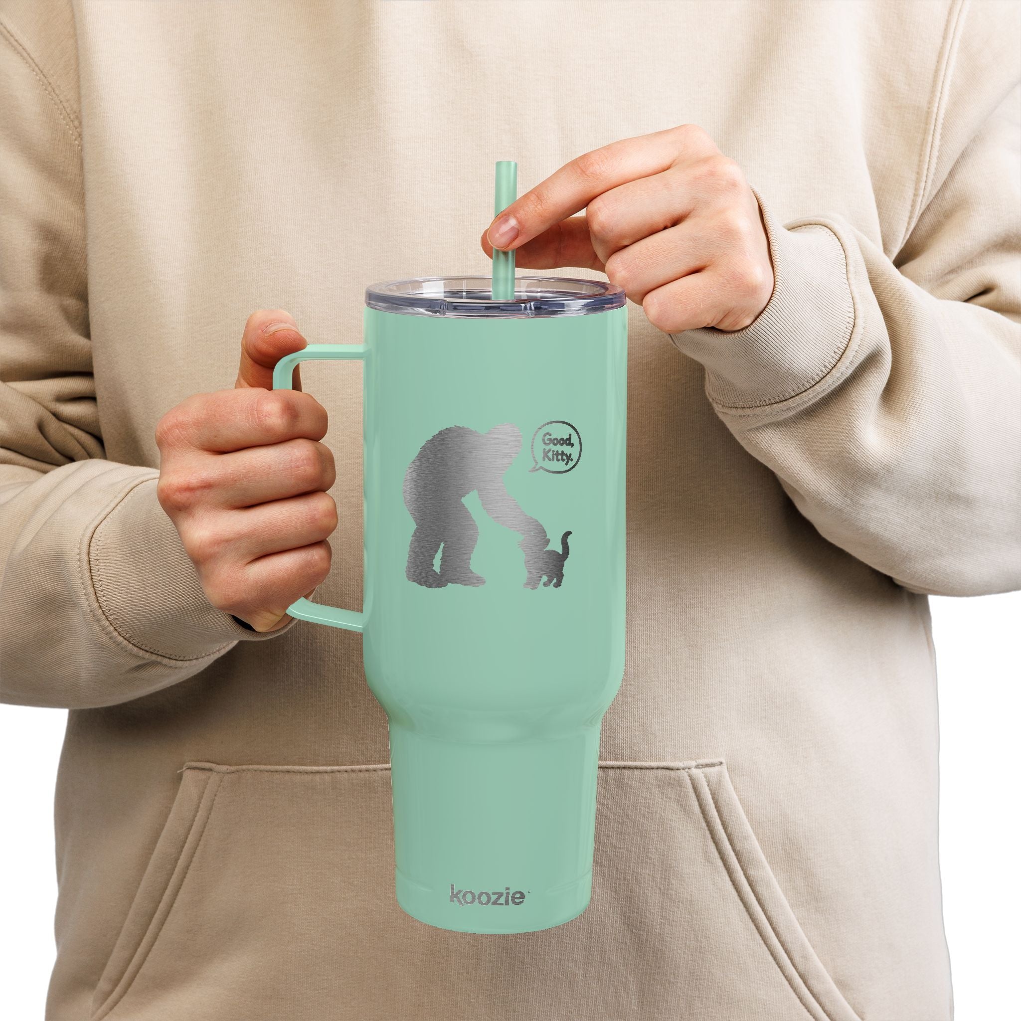 Bigfoot & Cat “Good, Kitty.” 40 oz Insulated Tumbler