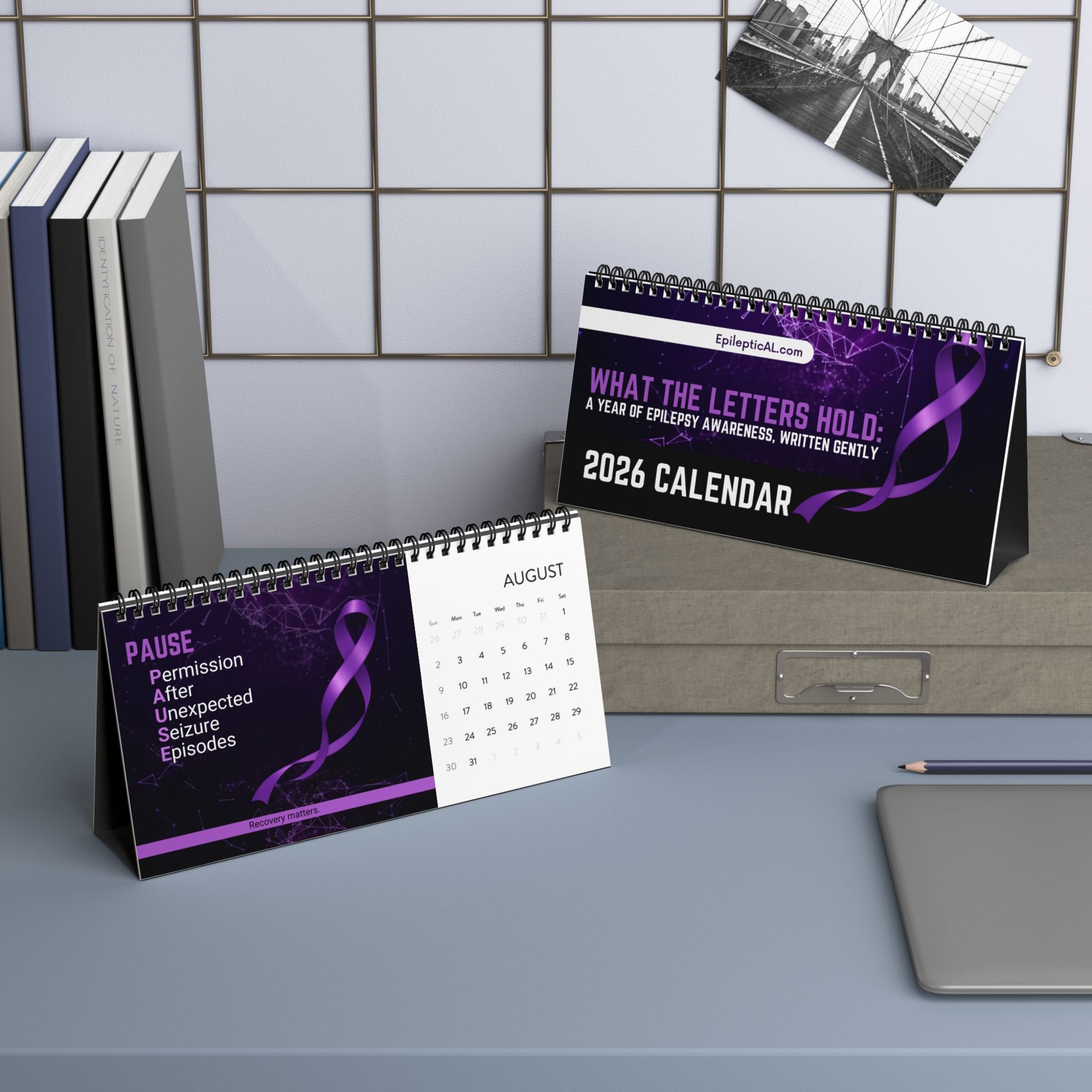 What the Letters Hold – 2026 Epilepsy Awareness Desk Calendar