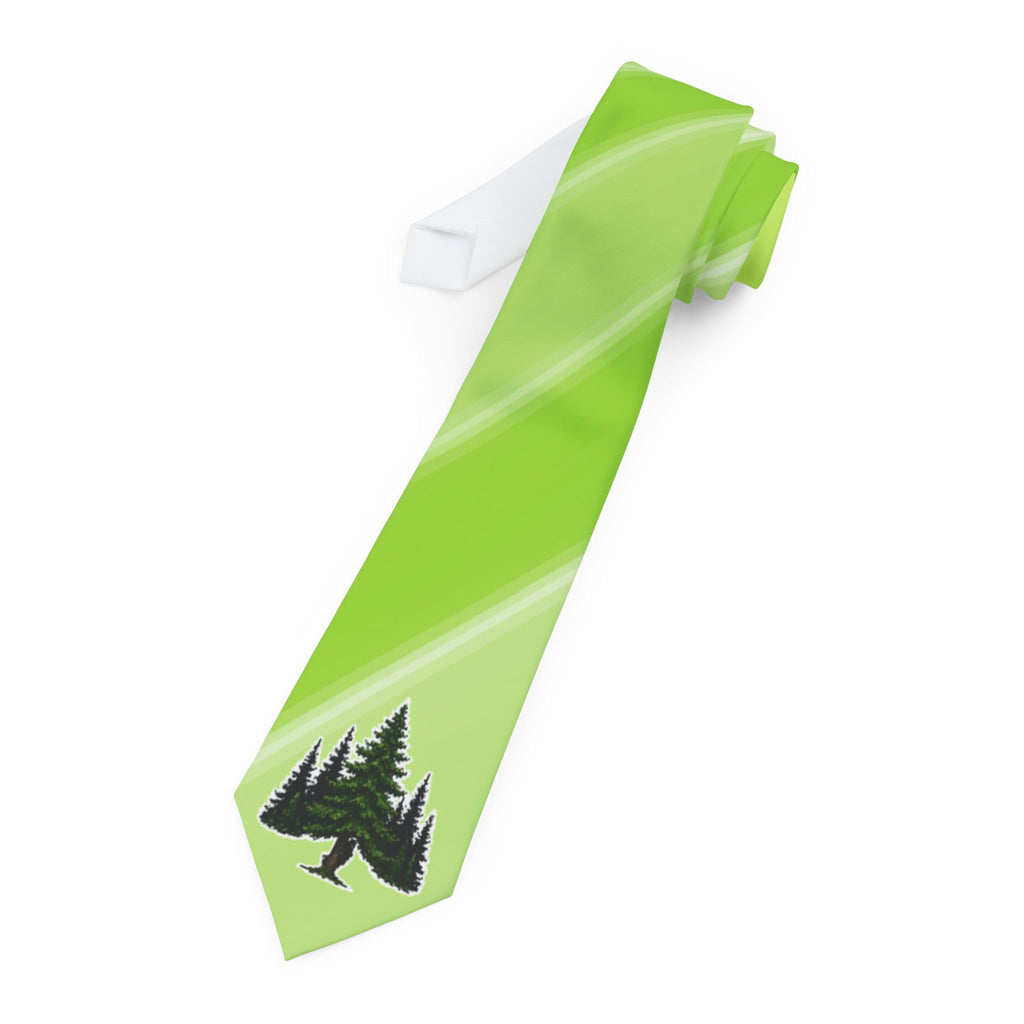 Hide & Seek Bigfoot and Cat Necktie | Forest Cryptid Tie