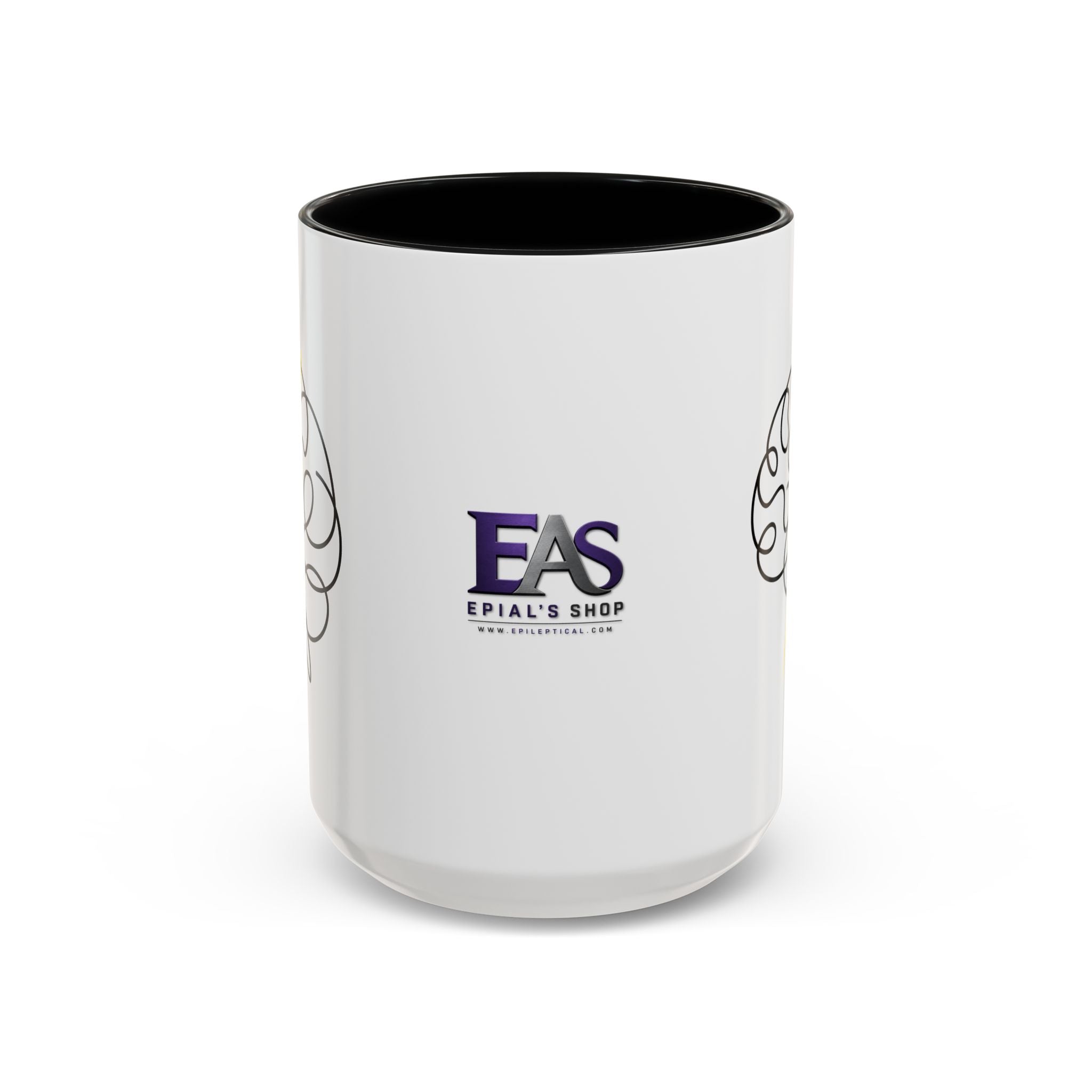 Brain Lightning Bolt Accent Coffee Mug