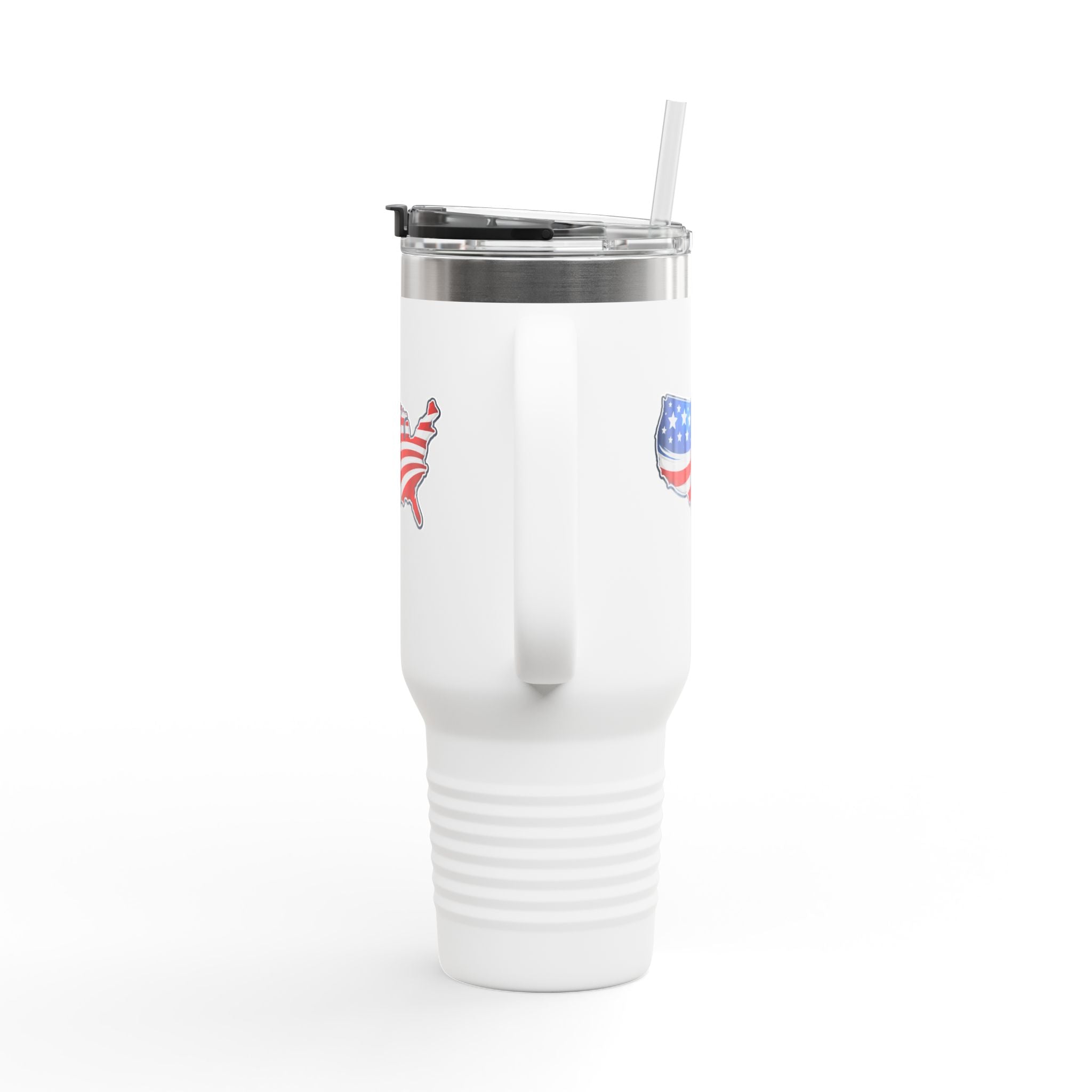 USA Map 40oz Insulated Tumbler with Handle | Patriotic Drinkware