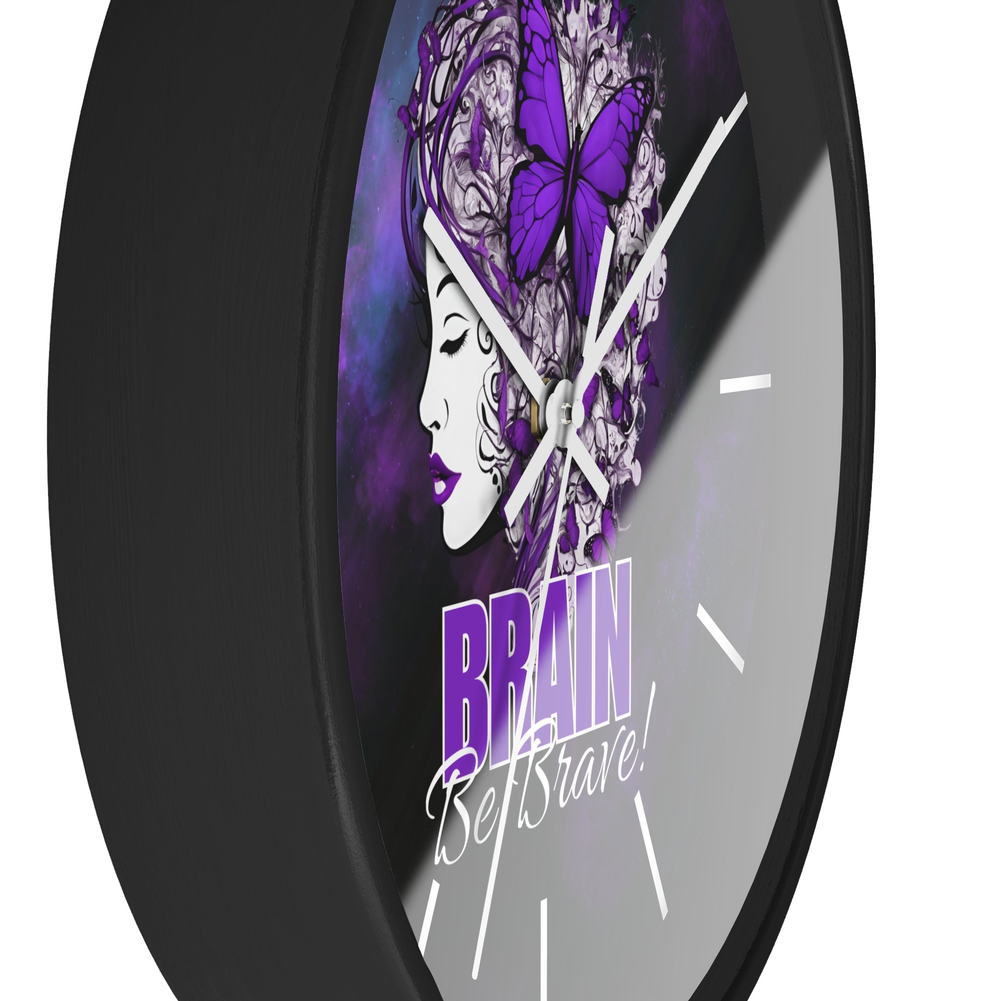 Photo depicting the ​Beautiful Brain Be Brave Wall Clock from EpiAl's Shop.