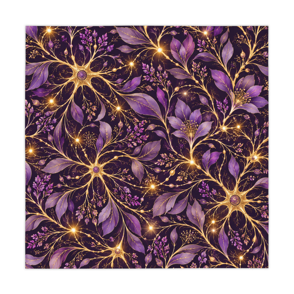 Beautifully Miswired | Purple & Gold Epilepsy Awareness Neuron Tablecloth
