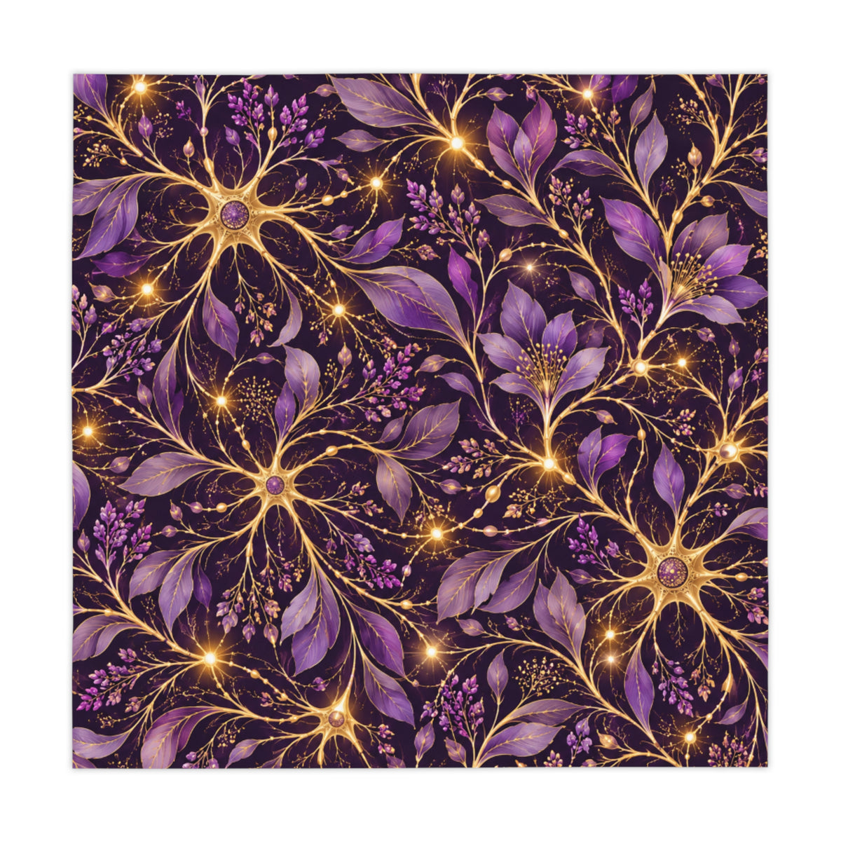 Beautifully Miswired | Purple & Gold Epilepsy Awareness Neuron Tablecloth