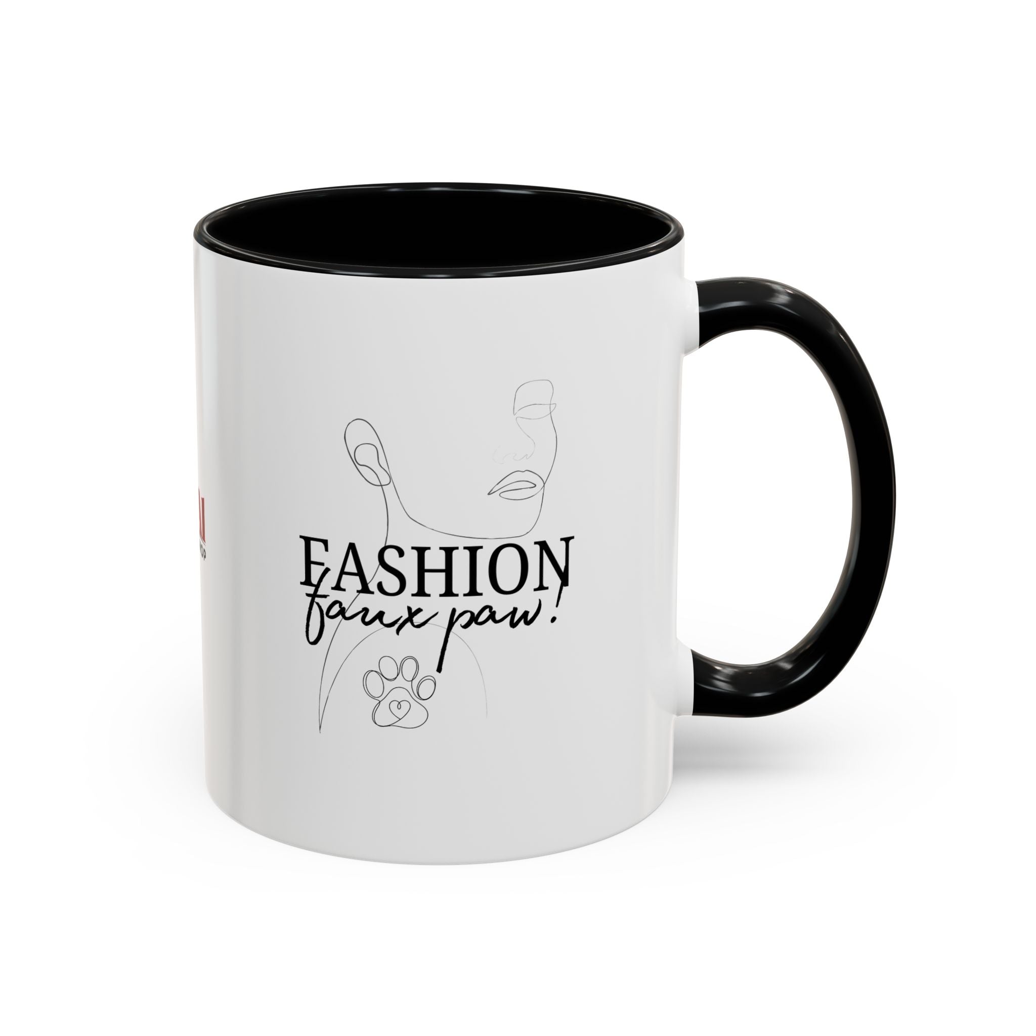 Photo depicting the ​Fashion Faux Paw Accent Coffee Mug (11, 15oz) from EpiAl's Shop.