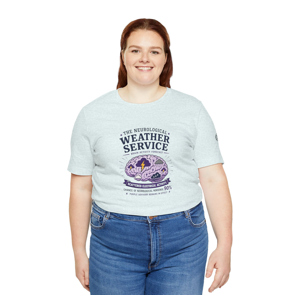 Neurological Weather Service Epilepsy Awareness T-Shirt | Brain Forecast Tee