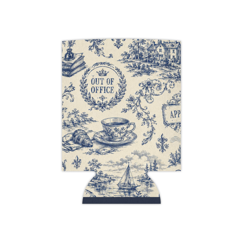 Out of Office Toile Can Cooler