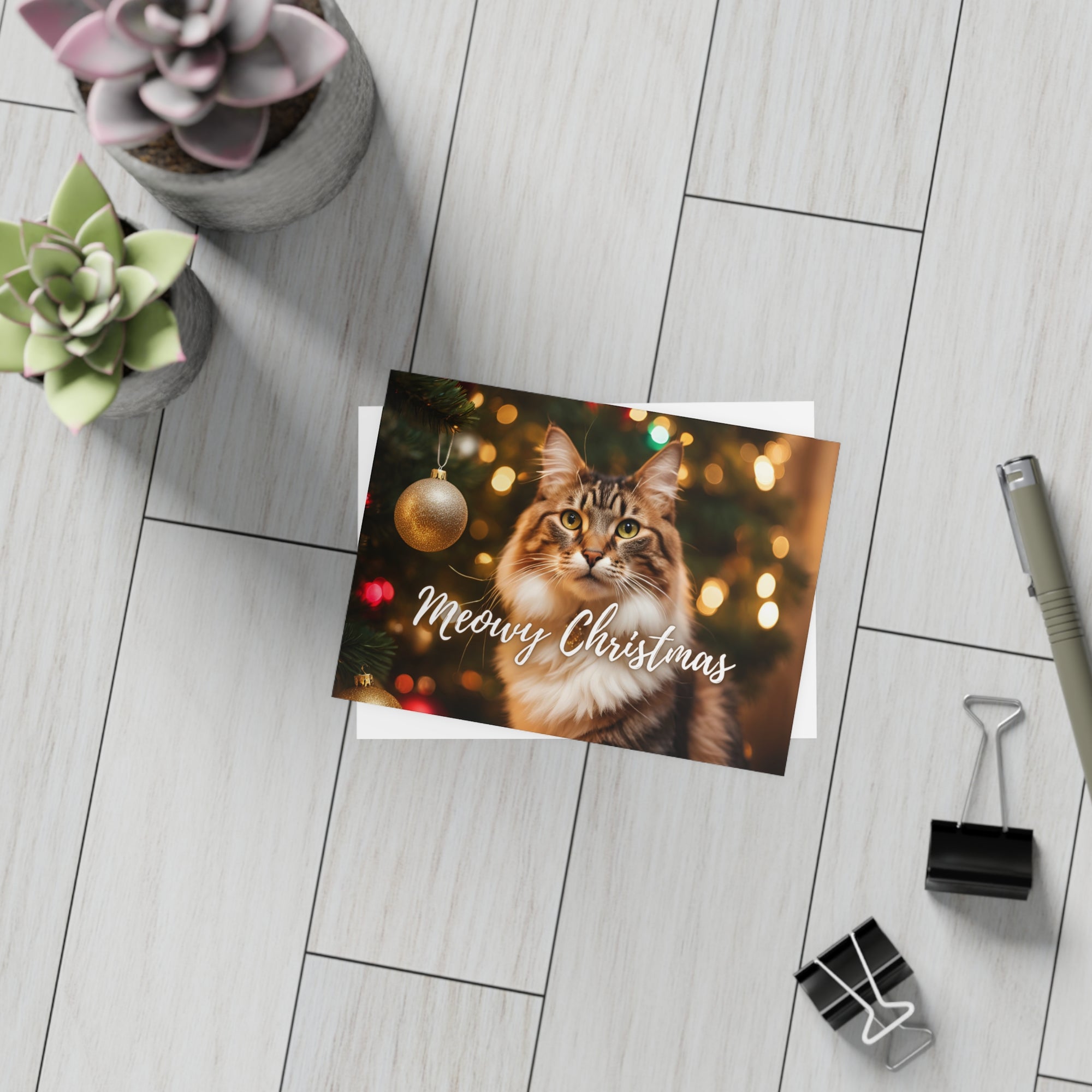 Pretty Meowy Christmas Postcard Bundles (envelopes included)