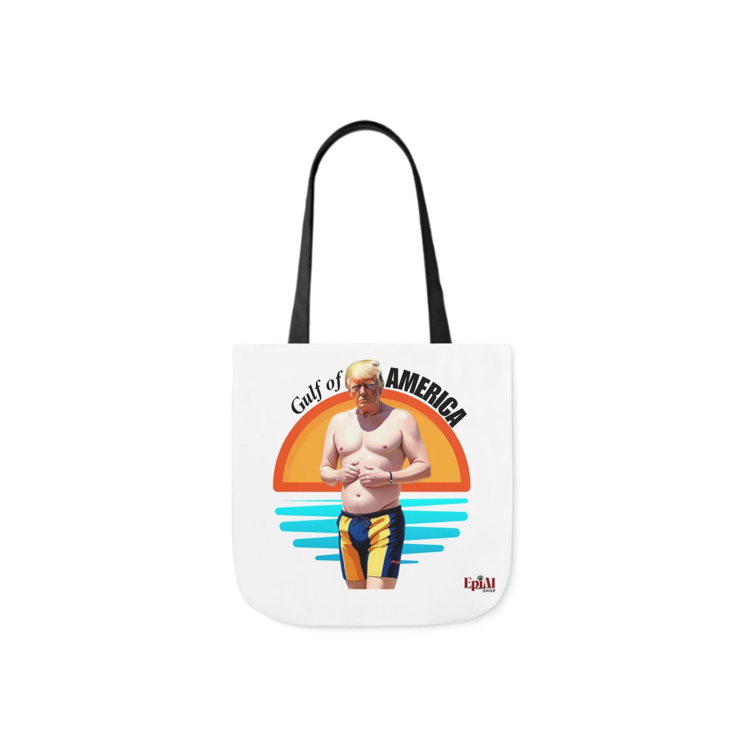 Gulf of America Canvas Tote Bag with 4-Color Straps - Fun Beach Accessory