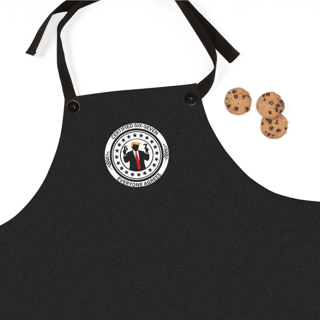 Certified Six Seven Apron – Political Parody Kitchen & Grill Apron