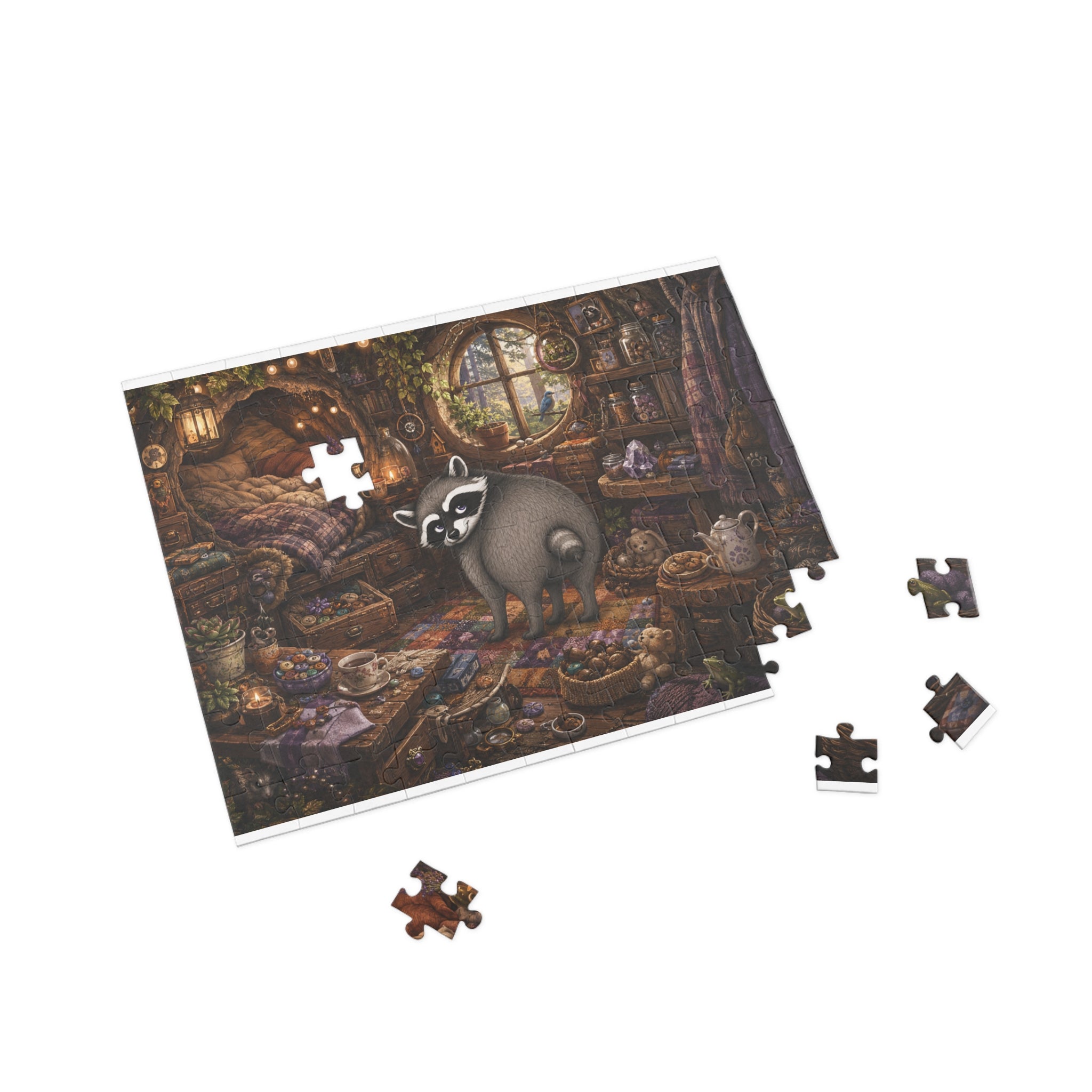 Jimothy’s Cozy Woodland Hideaway Jigsaw Puzzle (96/252/500/1000 pcs)