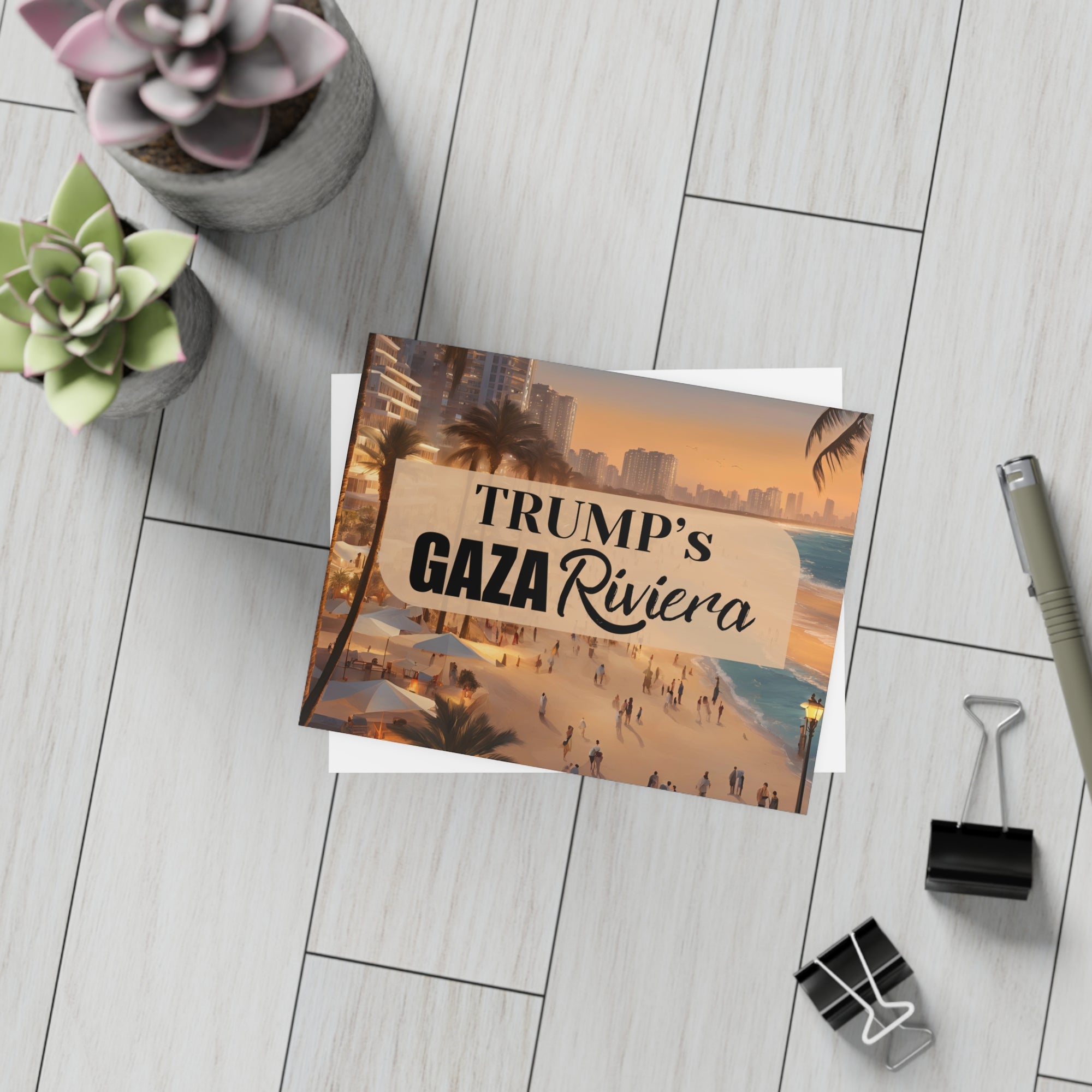 Trump’s Gaza Riviera Postcard Bundles with Envelopes