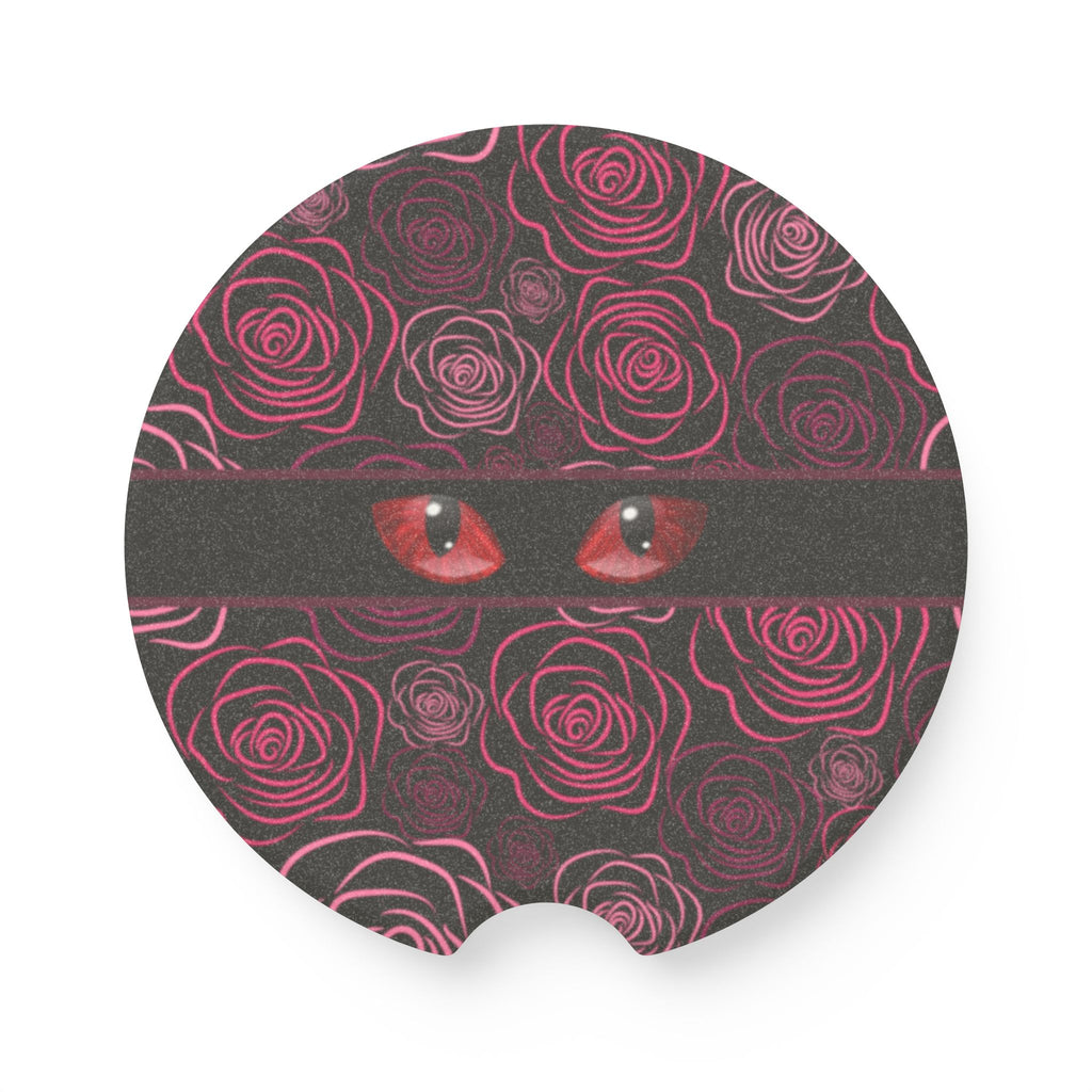Mystery Cat Eyes Soapstone Car Coasters