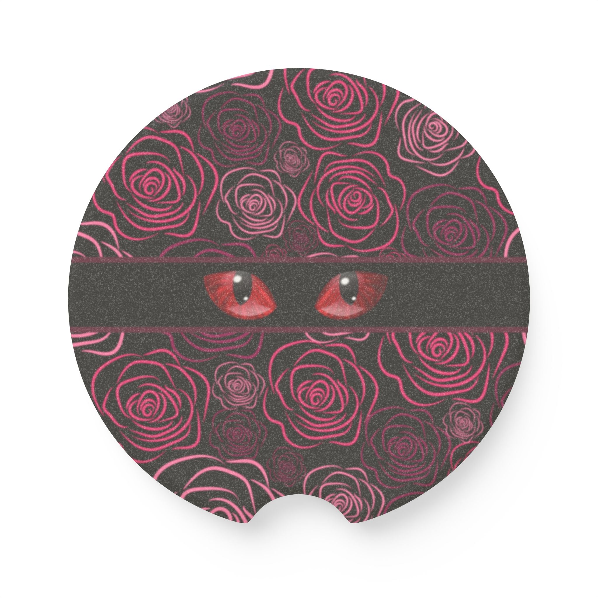 Mystery Cat Eyes Soapstone Car Coasters
