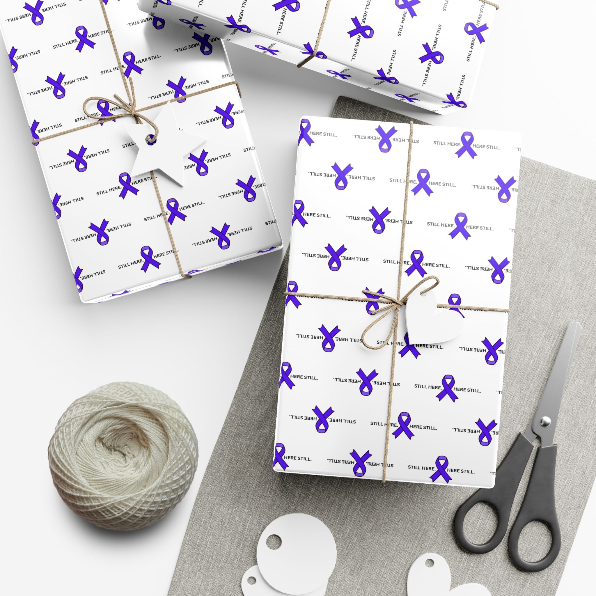 Still Here. Here Still. Gift Wrap Paper (Epilepsy Awareness)
